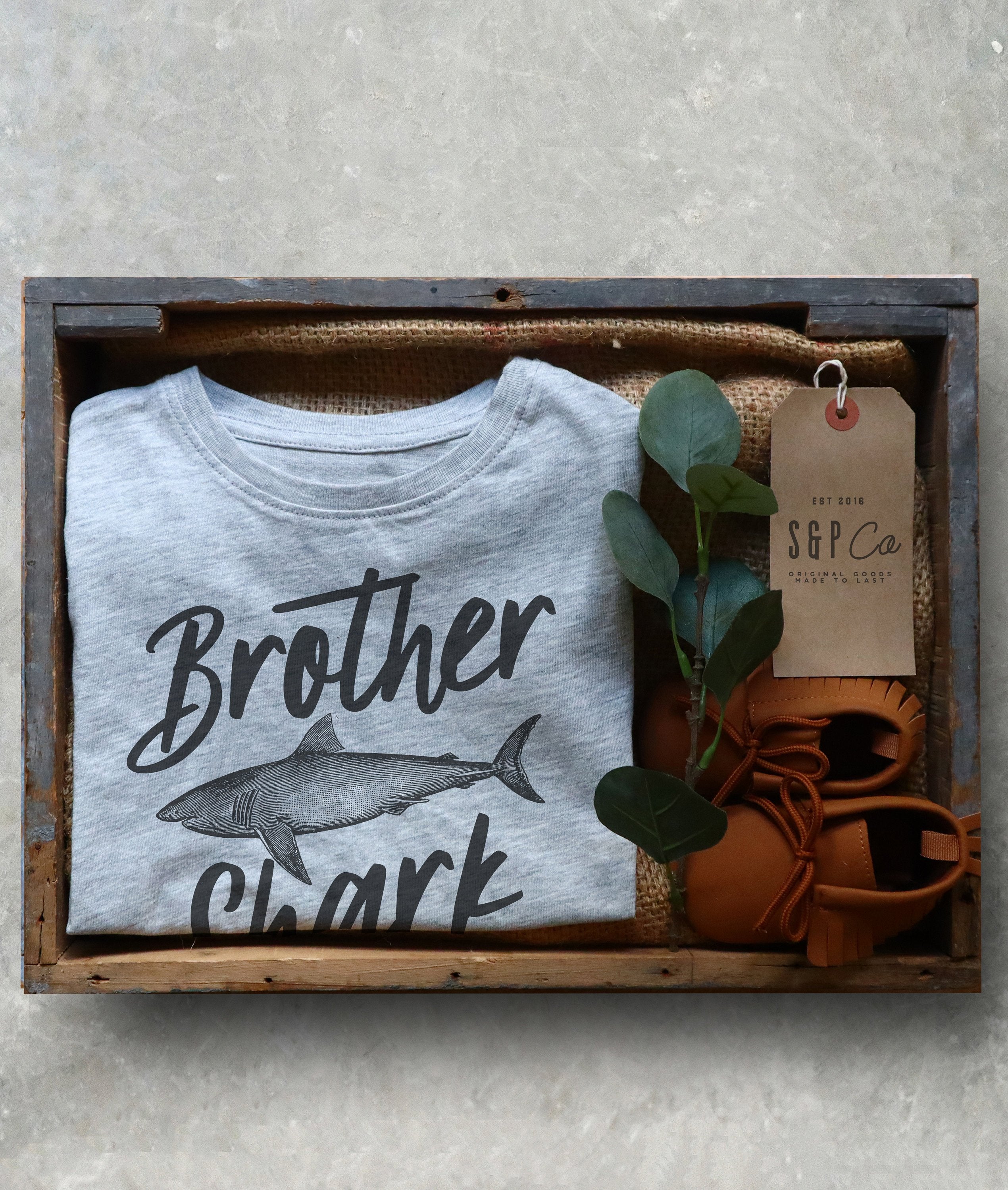 Brother Shark Kids Shirt - Stag & Peach Co