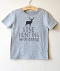 Gone Hunting With Daddy Kids Shirt-Hunting Gifts, Deer Print Shirt, Deer Hunting Shirt, Hunting Kids Clothes, Hunting Toddler Gift, Deer Tee - Stag & Peach Co