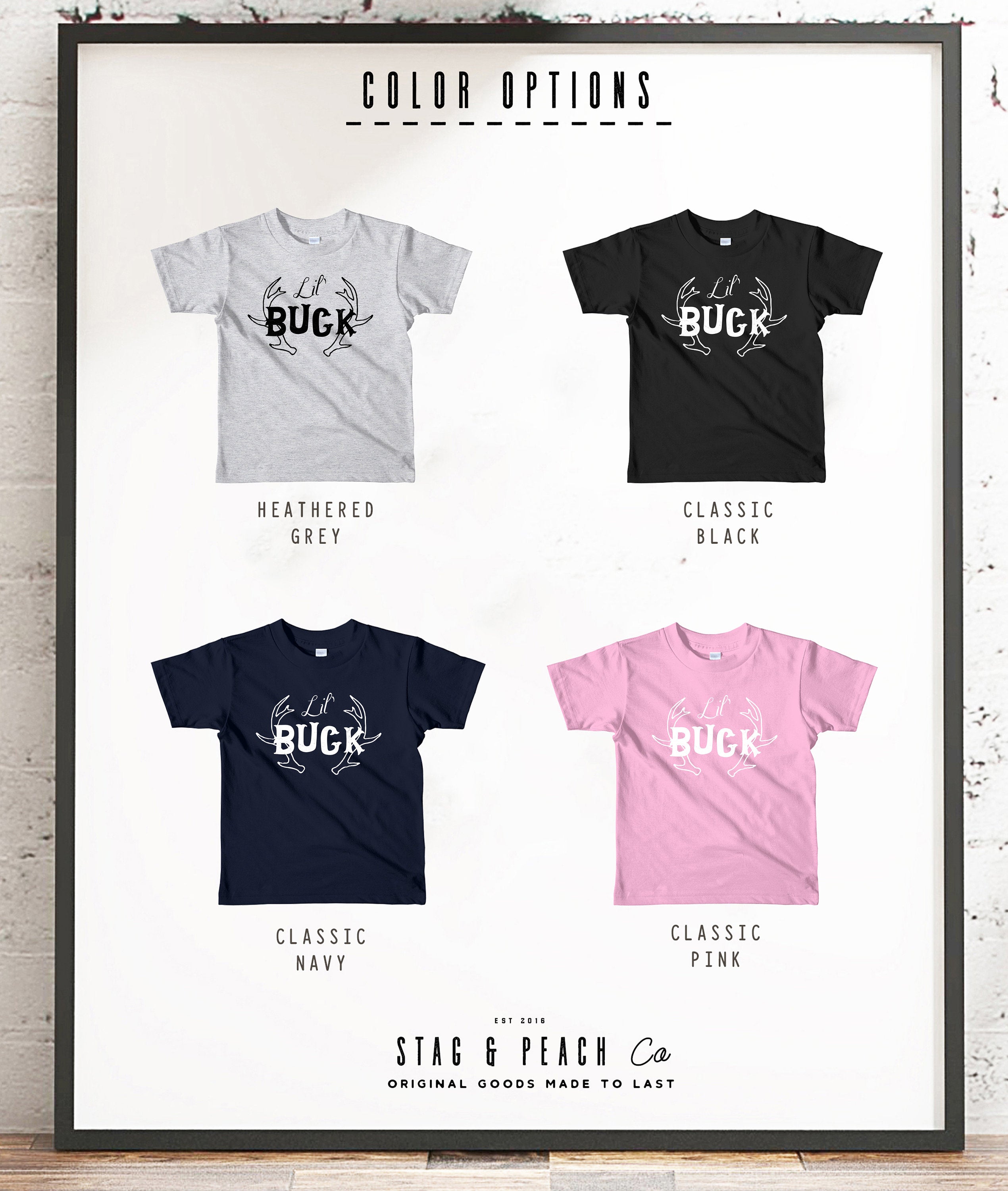 Lil Buck Kids Shirt - Deer Shirt, Little Brother Shirt, Hunting Shirt, Deer Print Shirt, Gift For Son, Father Son Matching Shirts, Boy Shirt - Stag & Peach Co
