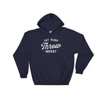 Eat Sleep Throw Repeat Hoodie - Discus Shirt, Discus Gift, Discus Thrower, Track and Field, Discus Throw Shirt, Track Field Thrower