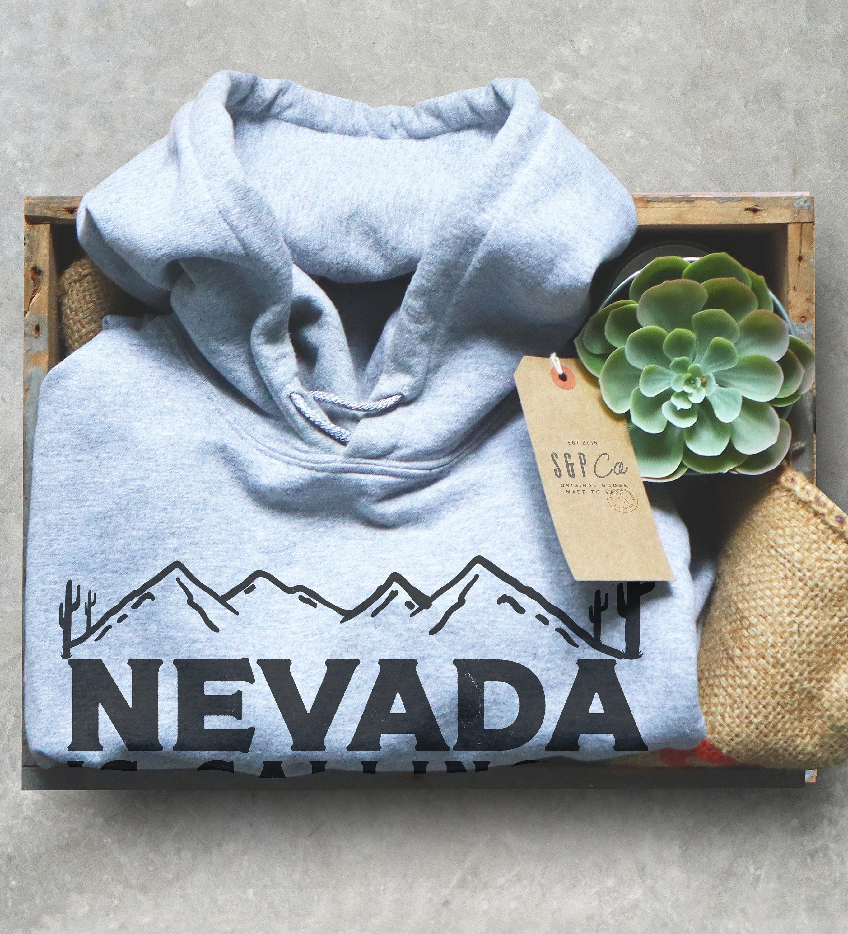Nevada Is Calling Hoodie - Nevada Shirt, Las Vegas Shirt, State Pride Sweatshirt, Carson City Gift, Silver State Shirt, Desert Shirt - Stag & Peach Co