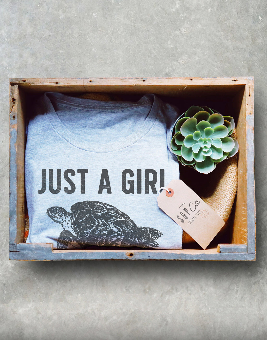 Just A Girl Who Loves Turtles Shirt – Sea Turtle Lover Tee, Marine Biologist Gift - Stag & Peach Co
