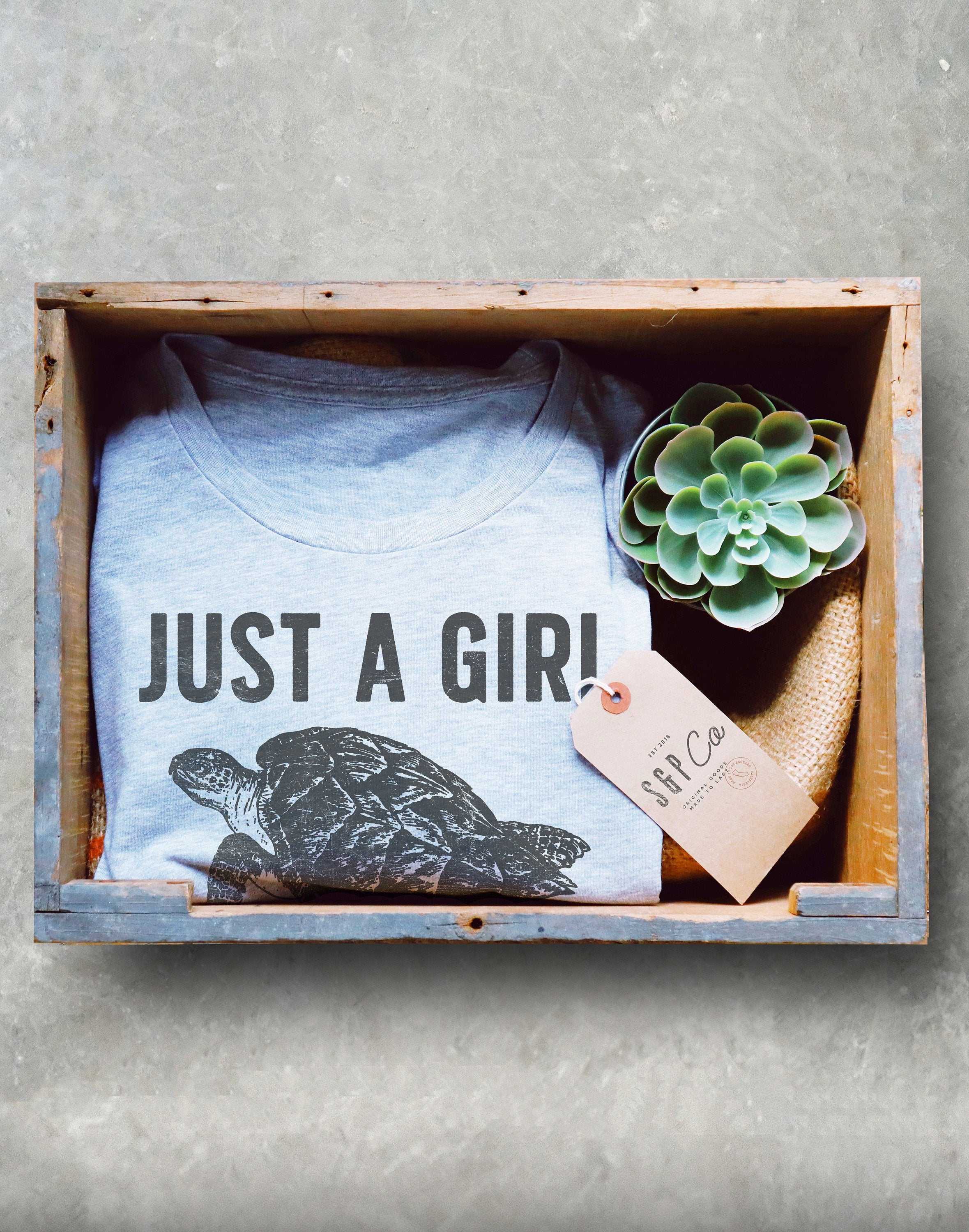 Just A Girl Who Loves Turtles Shirt – Sea Turtle Lover Tee, Marine Biologist Gift - Stag & Peach Co