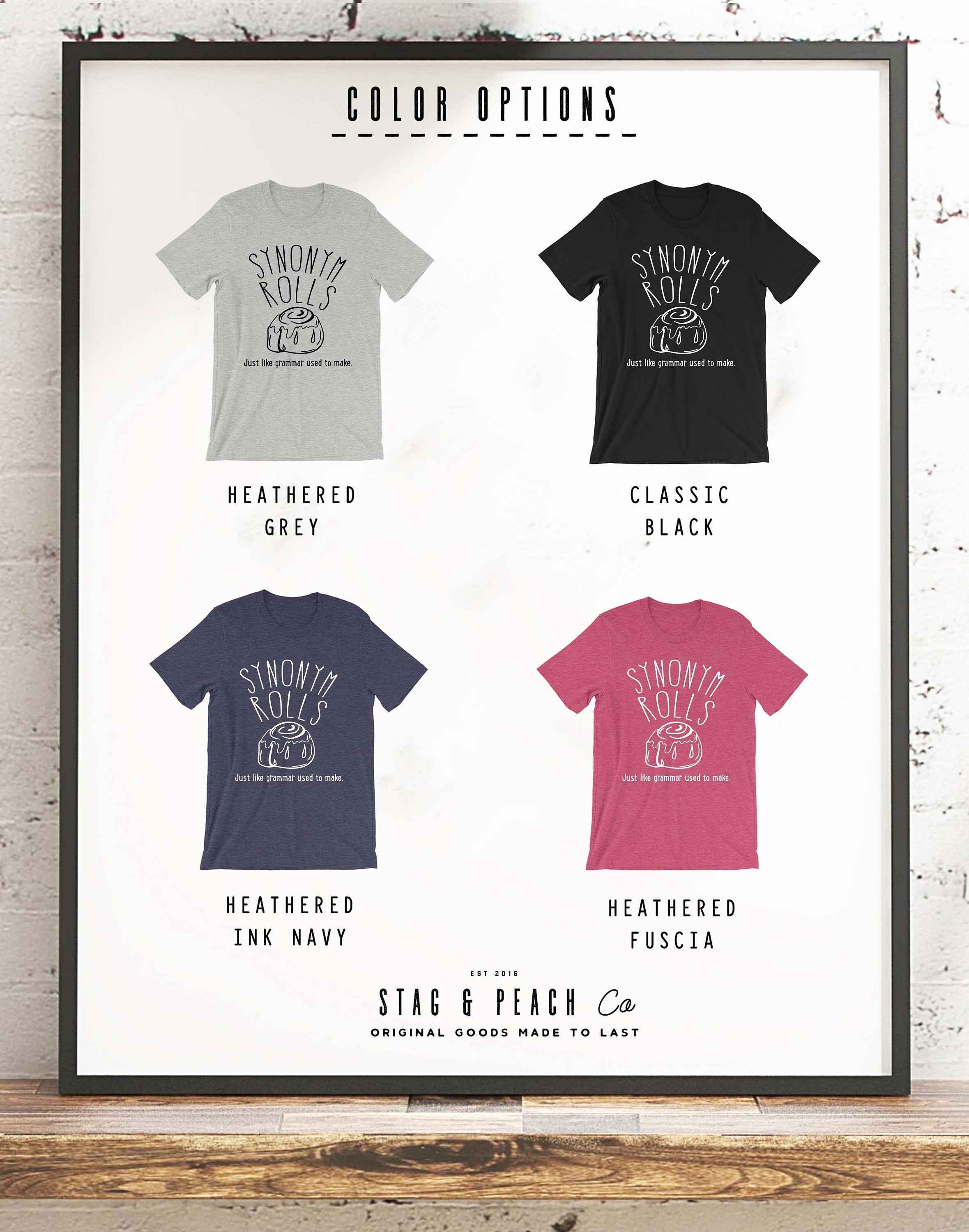 Synonym Rolls Unisex Shirt - Book lover t shirts - Book lover gift - Bookworm gift - Bibliophile - Grammar Vocabulary Punctuation