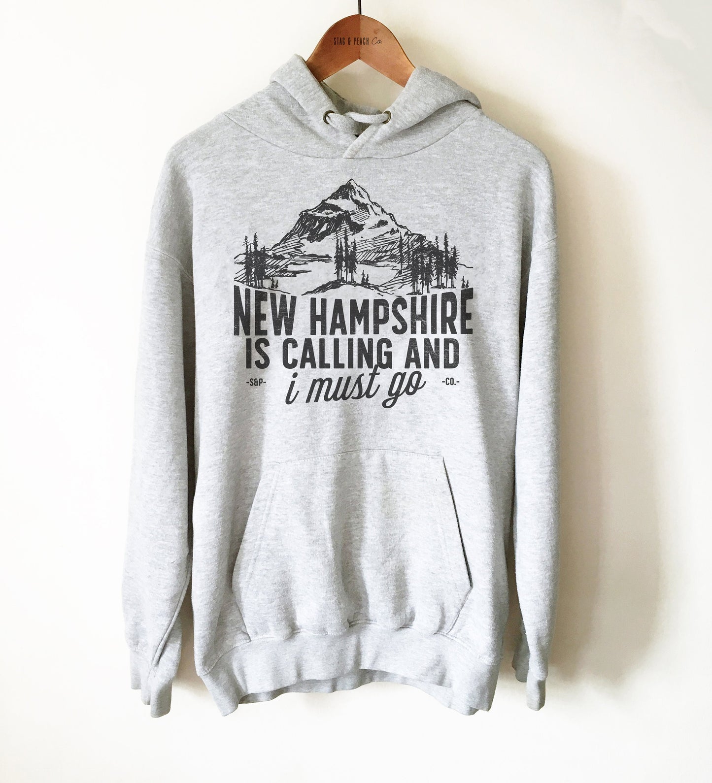 New Hampshire Is Calling And I Must Go Hoodie - NH Sweatshirt, The Granite State Gift, State Pride Shirt, Home State Gifts, Ski T-Shirt