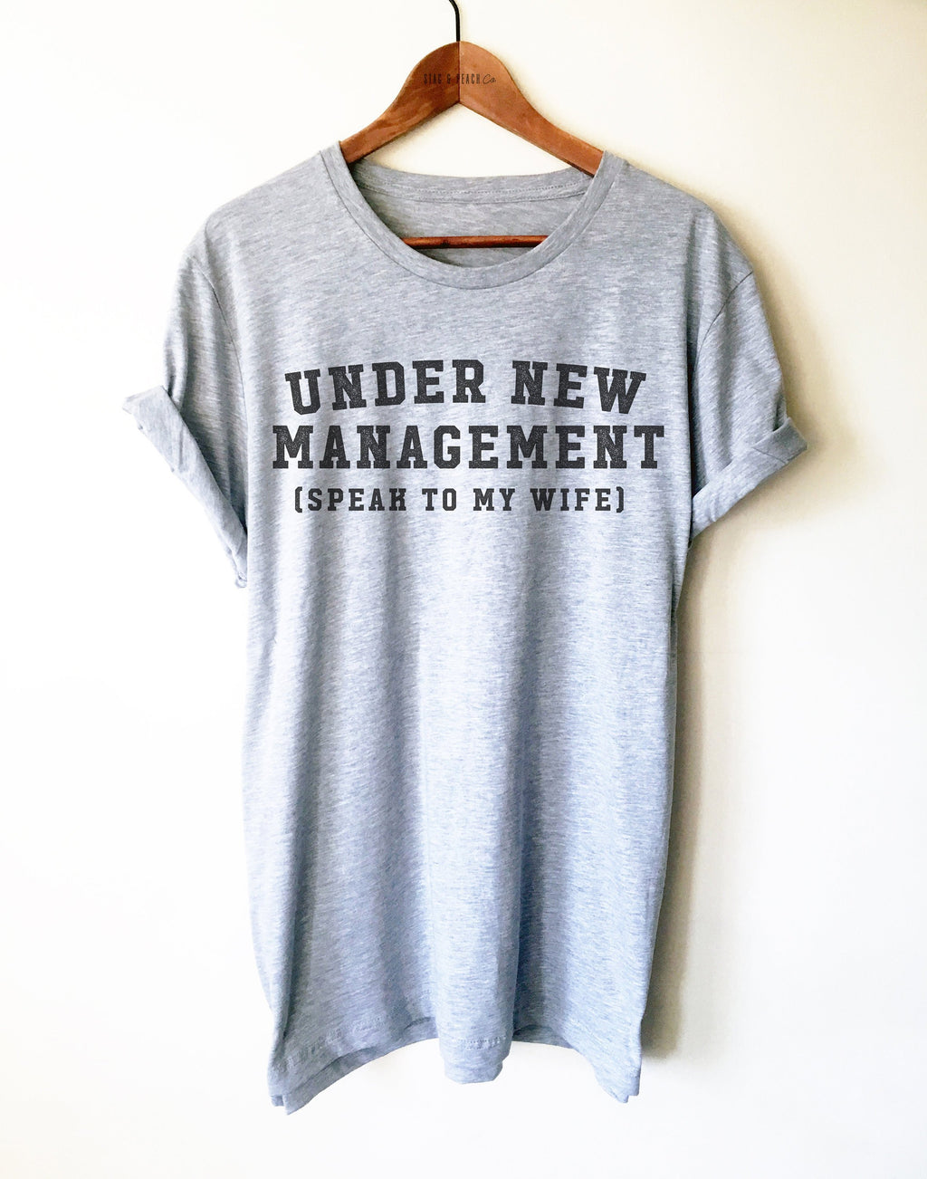New Husband Shirt - Under New Management, Funny Wedding Shirt, Newlyweds Gift, Honeymoon Shirt, Husband To Be Gift, Engagement Party