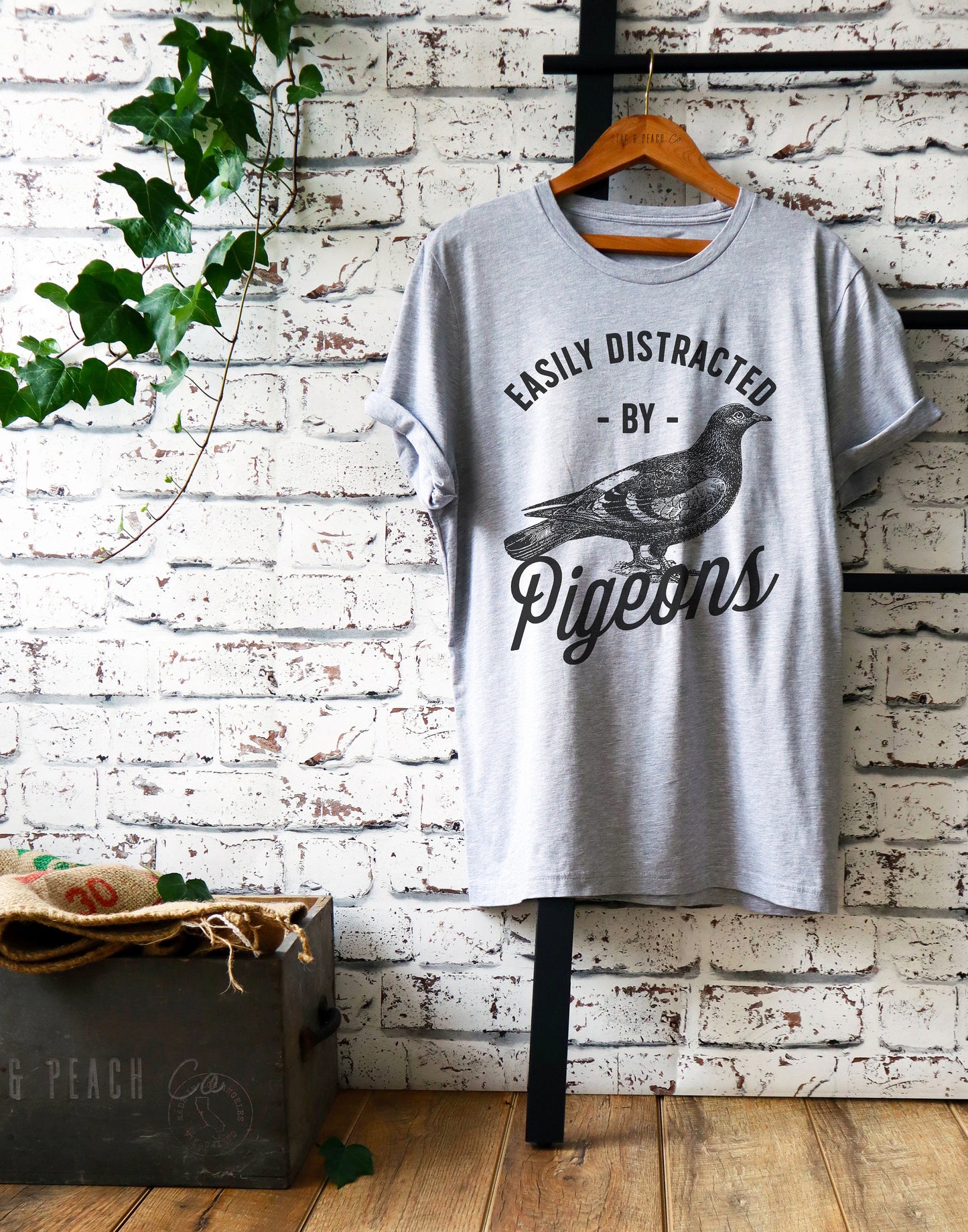 Easily Distracted By Pigeons Unisex Shirt - Bird Lover Shirt, Pigeon Keeper Gift, Pigeon Fancier Shirt, Bird Watching Shirt, Sporting Pigeon