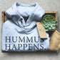 Hummus Happens Unisex Hoodie - Vegan Shirt, Vegetarian Shirt, Foodie Gift, Hummus Shirt, Chickpeas Shirt, Activist Gift, Falafel Shirt