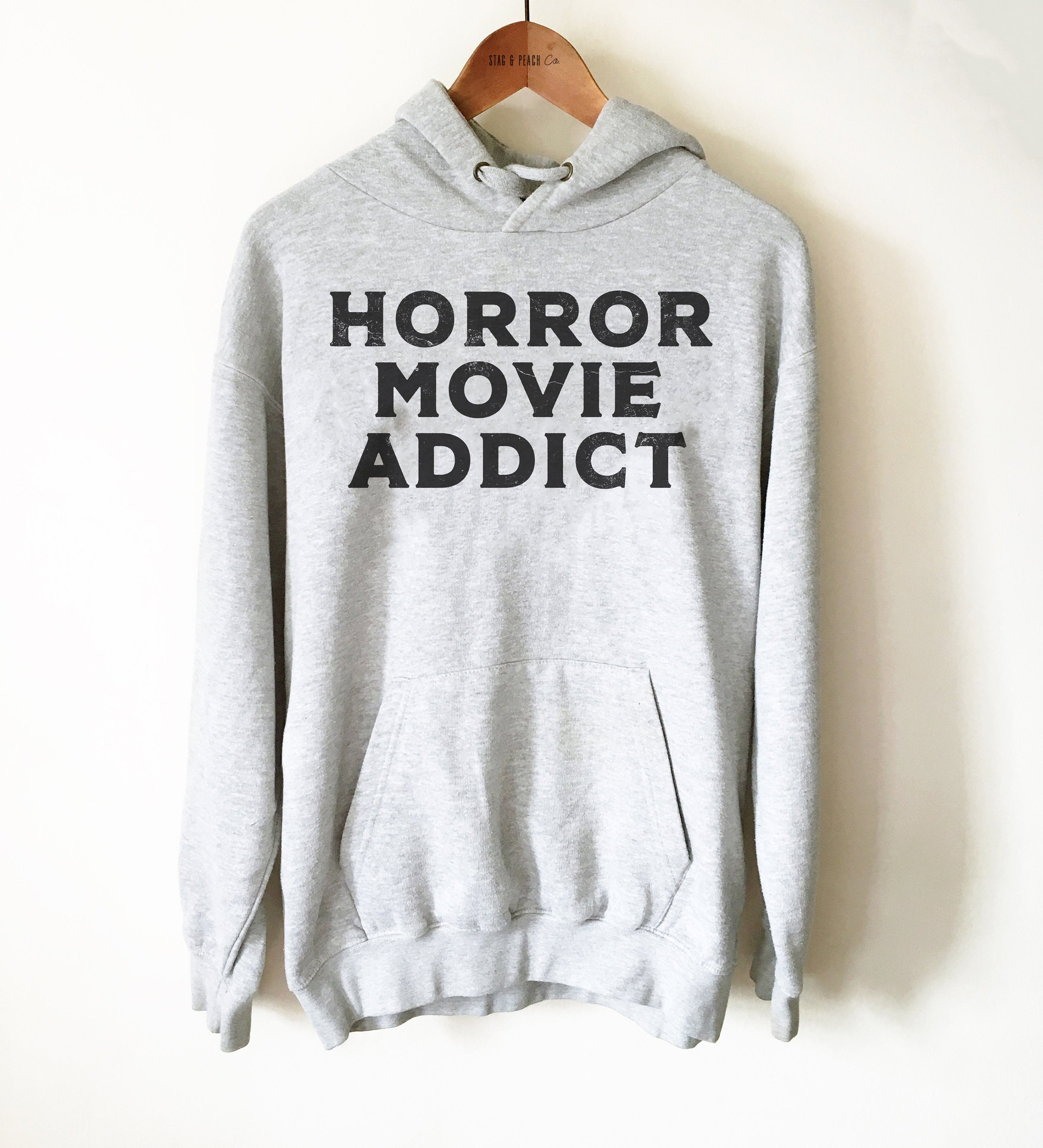 Horror Movie Addict Unisex Hoodie - Movie Critic Shirt, Creepy Cute Gift, Horror Fan Shirt, Ghost Story, Scary Movie Fan Shirt, True Horror