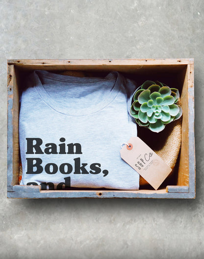 Rain Books And Cozy Nooks Unisex Shirt - Bookworm Shirt, English Major Graduation Gift, English Teacher Shirt, Teacher Appreciation Gift