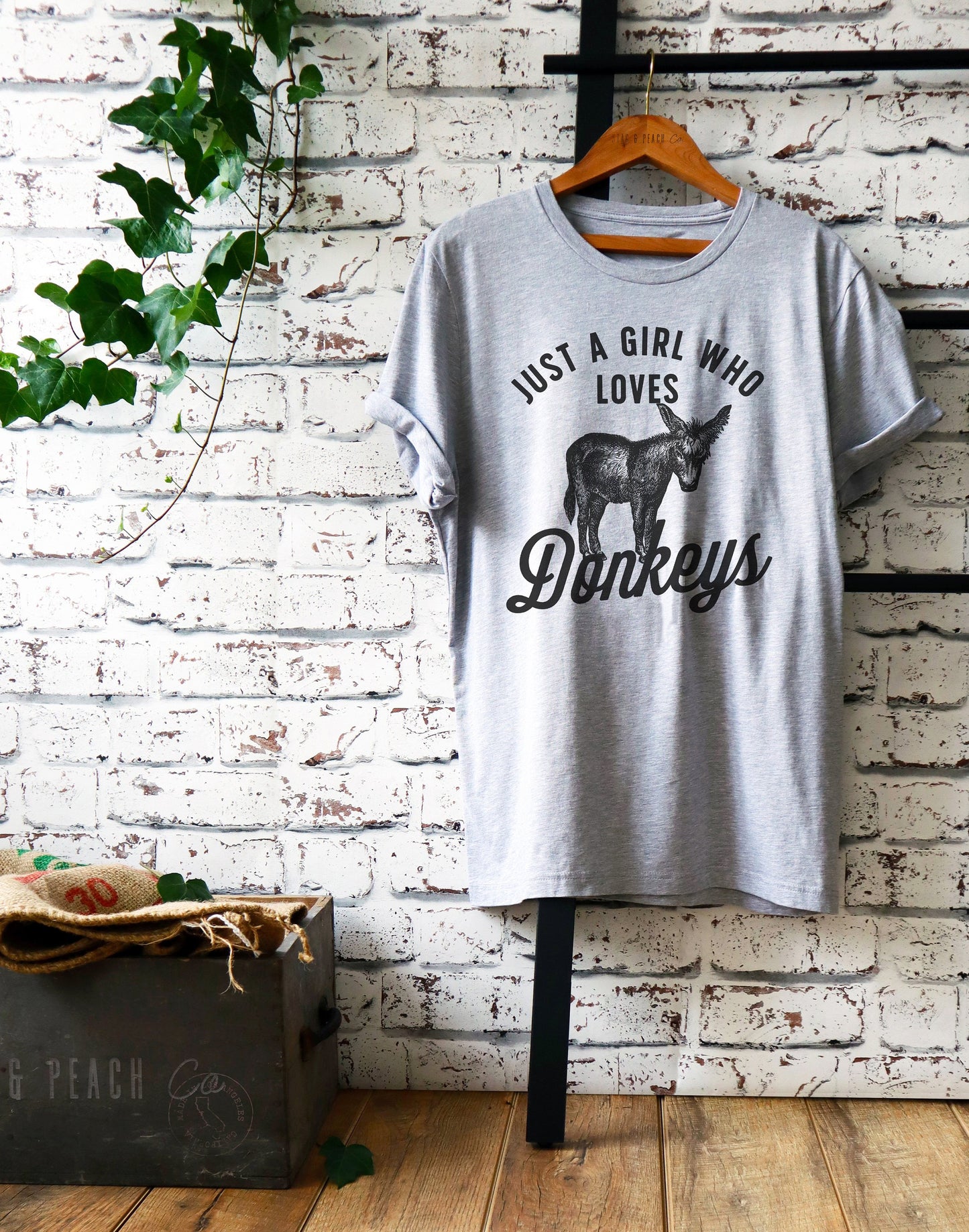 Just A Girl Who Loves Donkeys Unisex Shirt - Donkey Lover Shirt, Ass Shirt, Mule Shirt, Pet Donkey Shirt, Donkey Humor Tee, Girlfriend Gift