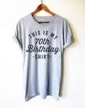 This Is My 70th Birthday Shirt - 70 Years Old T-Shirt, Born in 1948, Seventy Shirt, Turning 70 Gift Idea, Cheers to 70 Years, Grandma Bday - Stag & Peach Co
