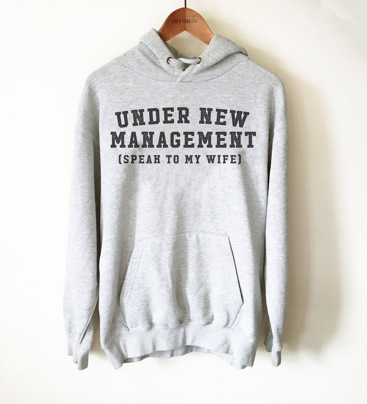 Under New Management Unisex Hoodie - Just Married Shirt, Wedding Gift, Gift For Husband, Groom Gift, Newly Wed Shirt, New Husband Gift