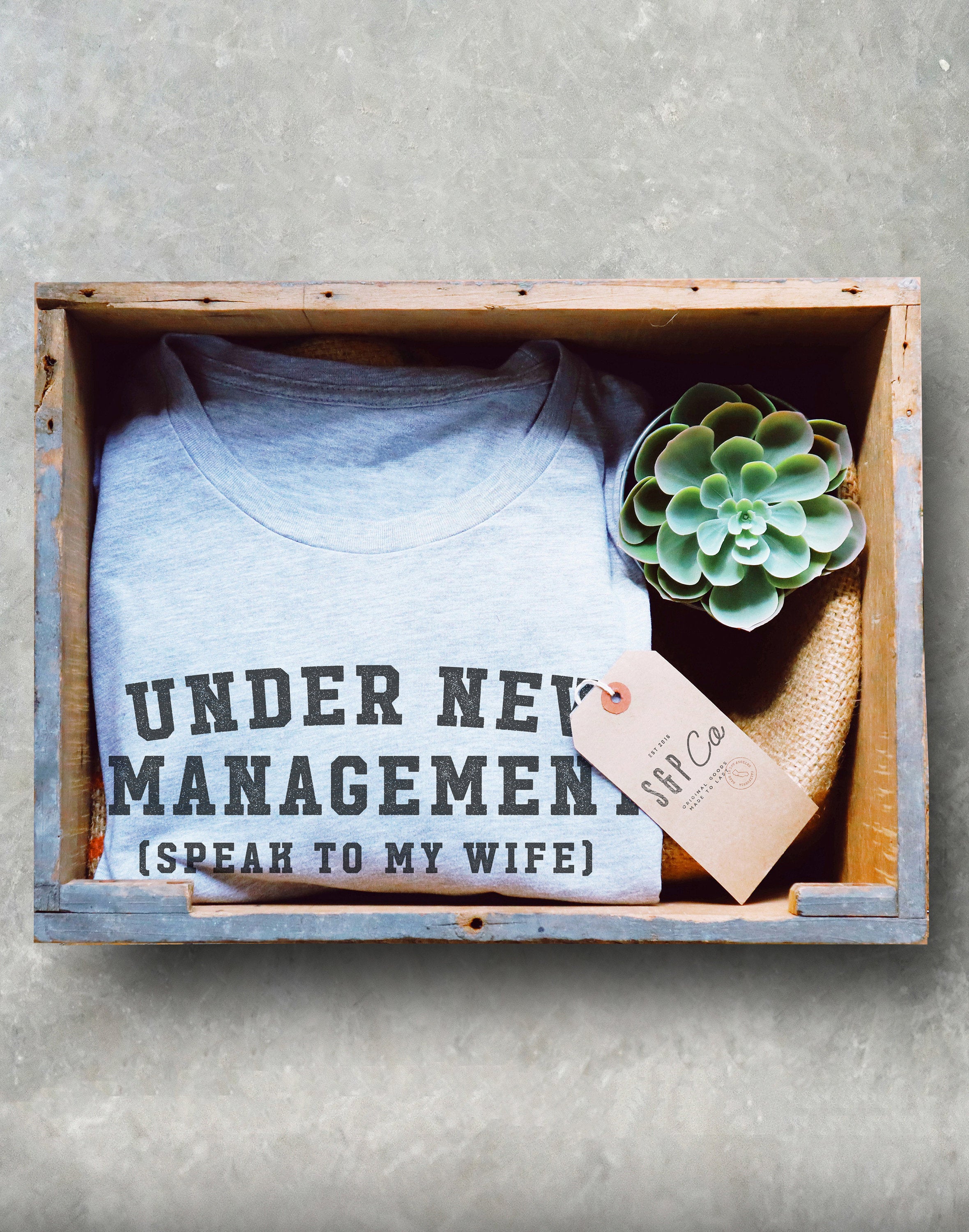 New Husband Shirt - Under New Management, Funny Wedding Shirt, Newlyweds Gift, Honeymoon Shirt, Husband To Be Gift, Engagement Party
