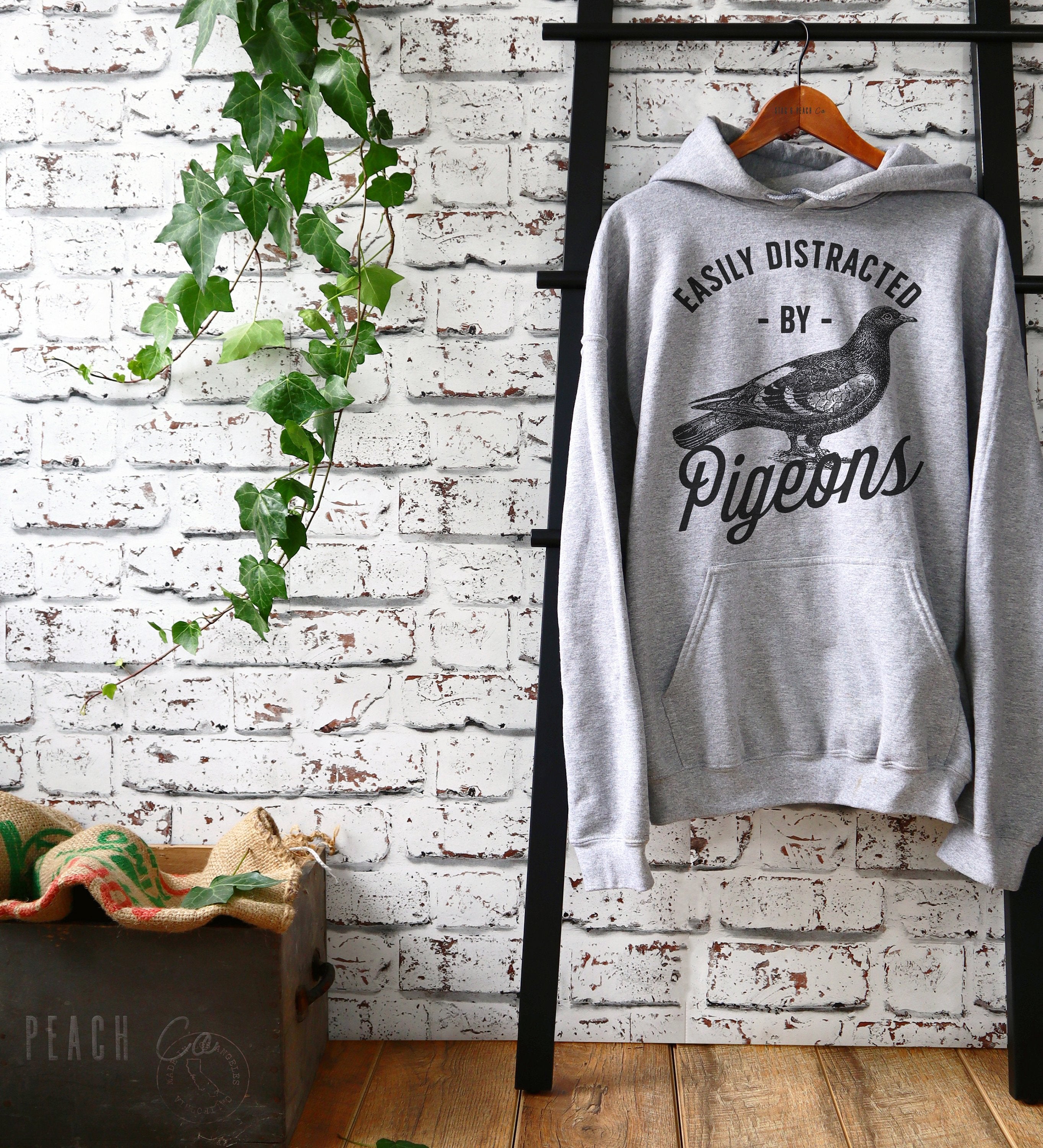 Pigeon Lover Unisex Hoodie - Easily Distracted By Pigeons, Homing Pigeons Shirt, City Pigeons Shirt, Bird Watching Shirt, Bird Lover Gift