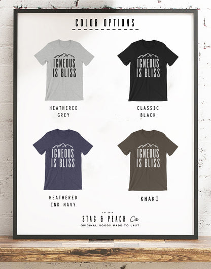 Igneous Is Bliss Unisex Shirt - Geology shirt, Geologist, Geologist gift, Geology professor, Geology student, geology puns