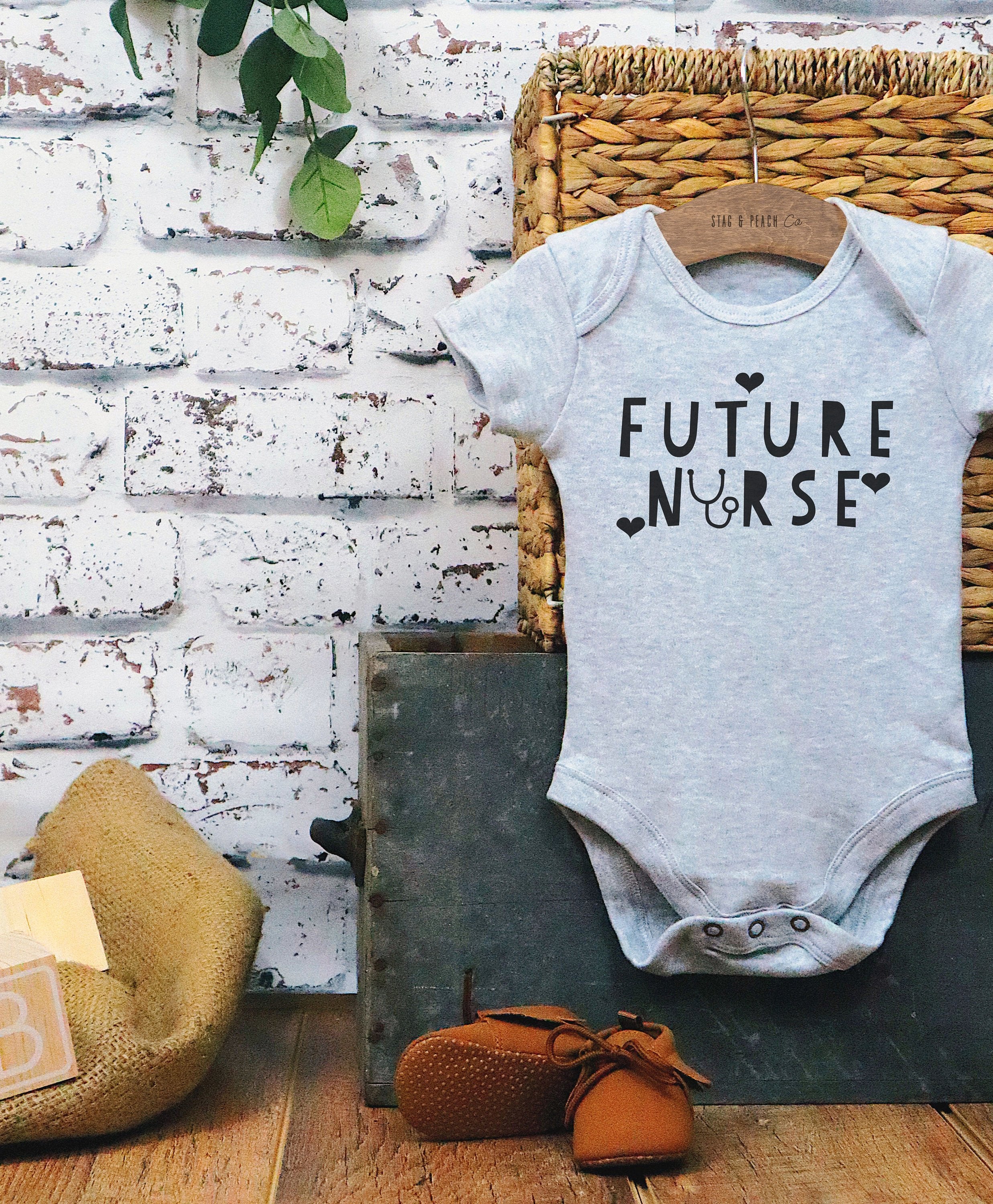 Future Nurse Baby Bodysuit - Stag & Peach Co