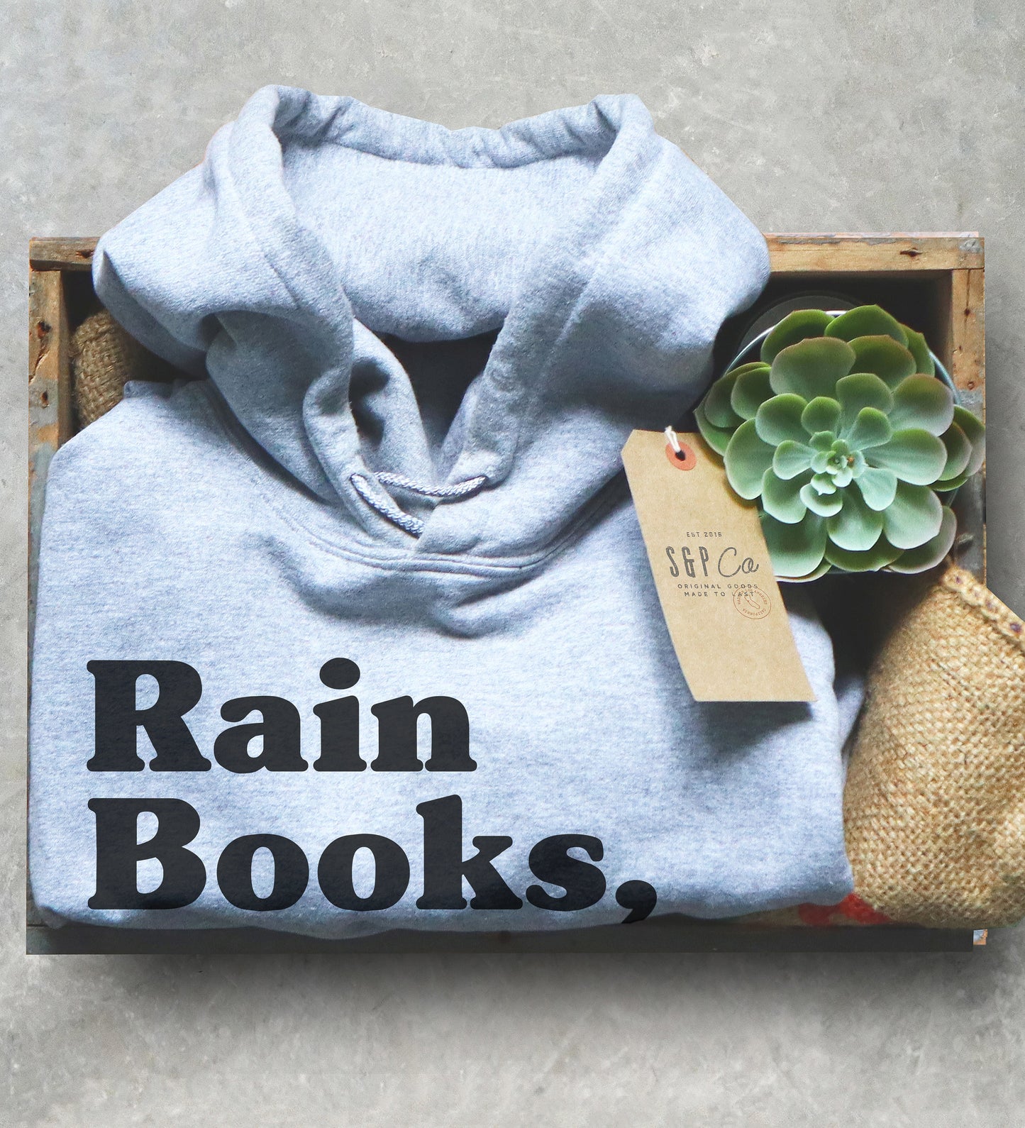 Rain Books And Cozy Nooks Unisex Hoodie - Gift for Writer, Reading Shirt, Bibliophile Gifts, Literary Birthday Gifts, Bookish Christmas Gift