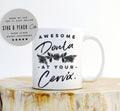 Awesome Doula At Your Cervix Mug – Doula Appreciation Gift, Funny Coffee Mug - Stag & Peach Co
