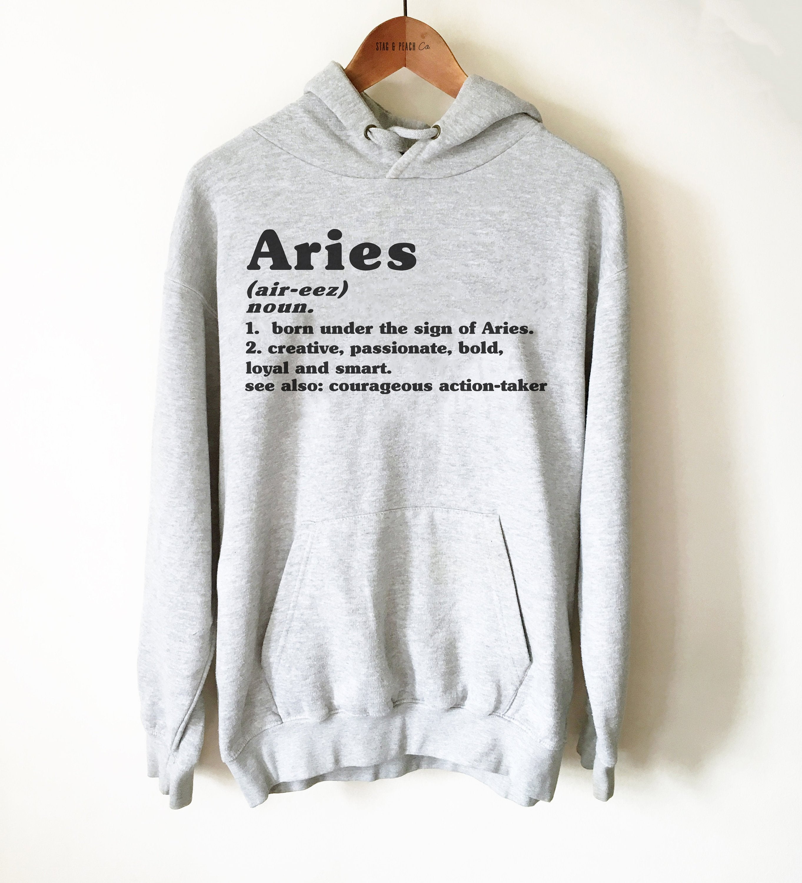 Gift For Aries - Aries Unisex Hoodie, Aries Birthday Gift, Aries Zodiac Shirt, Birthday Party Shirt, Horoscope Shirt, Aries Constellation - Stag & Peach Co