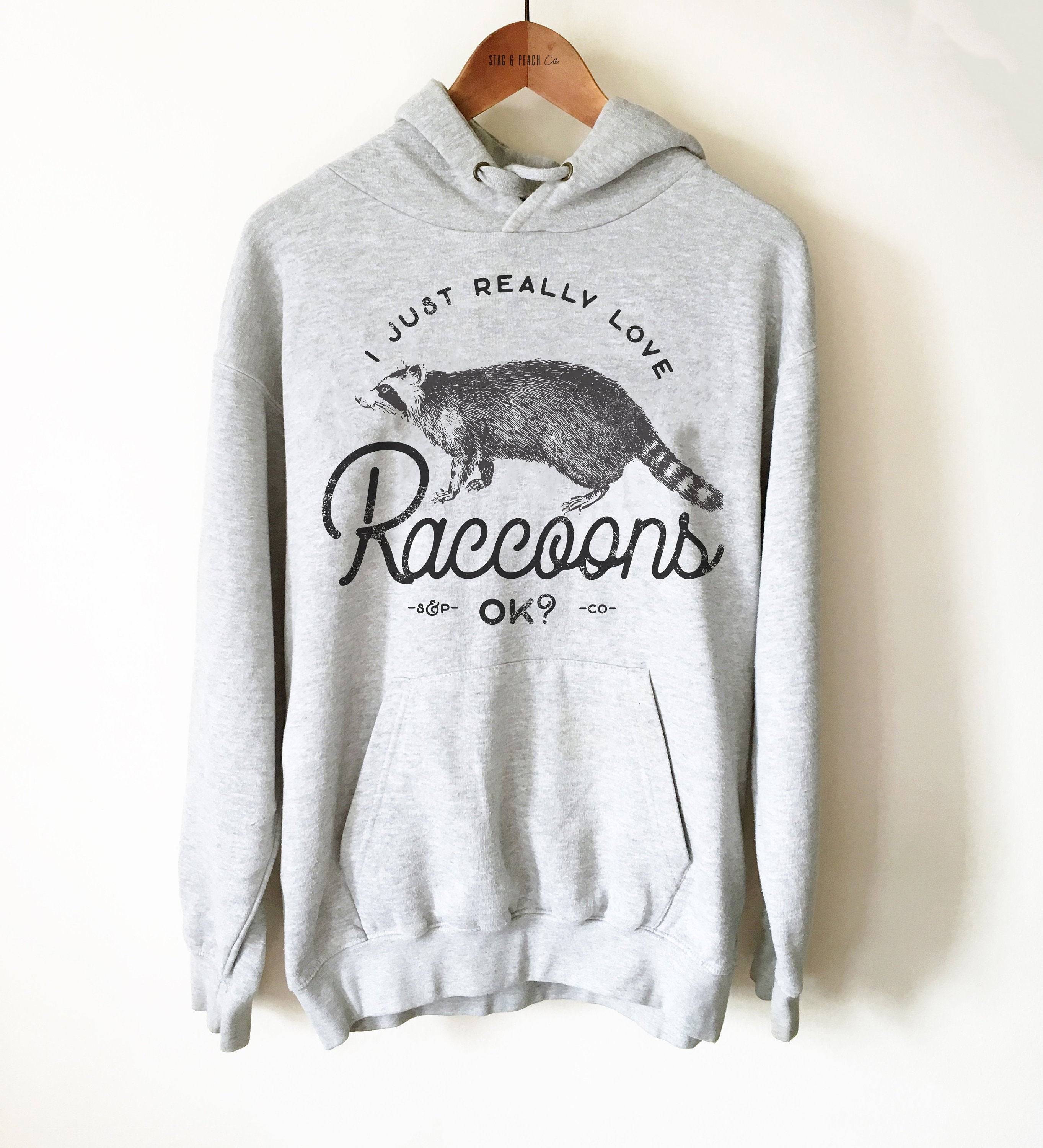 Funny Raccoon Unisex Hoodie - - Stag & Peach Co