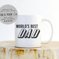 World's Best Dad Mug - Dad Mug, Fathers Day Gift, Ceramic Mug For Dad, Daddy Mug, Father Mug, Best Dad Coffee Mug, Pregnancy Reveal Husband