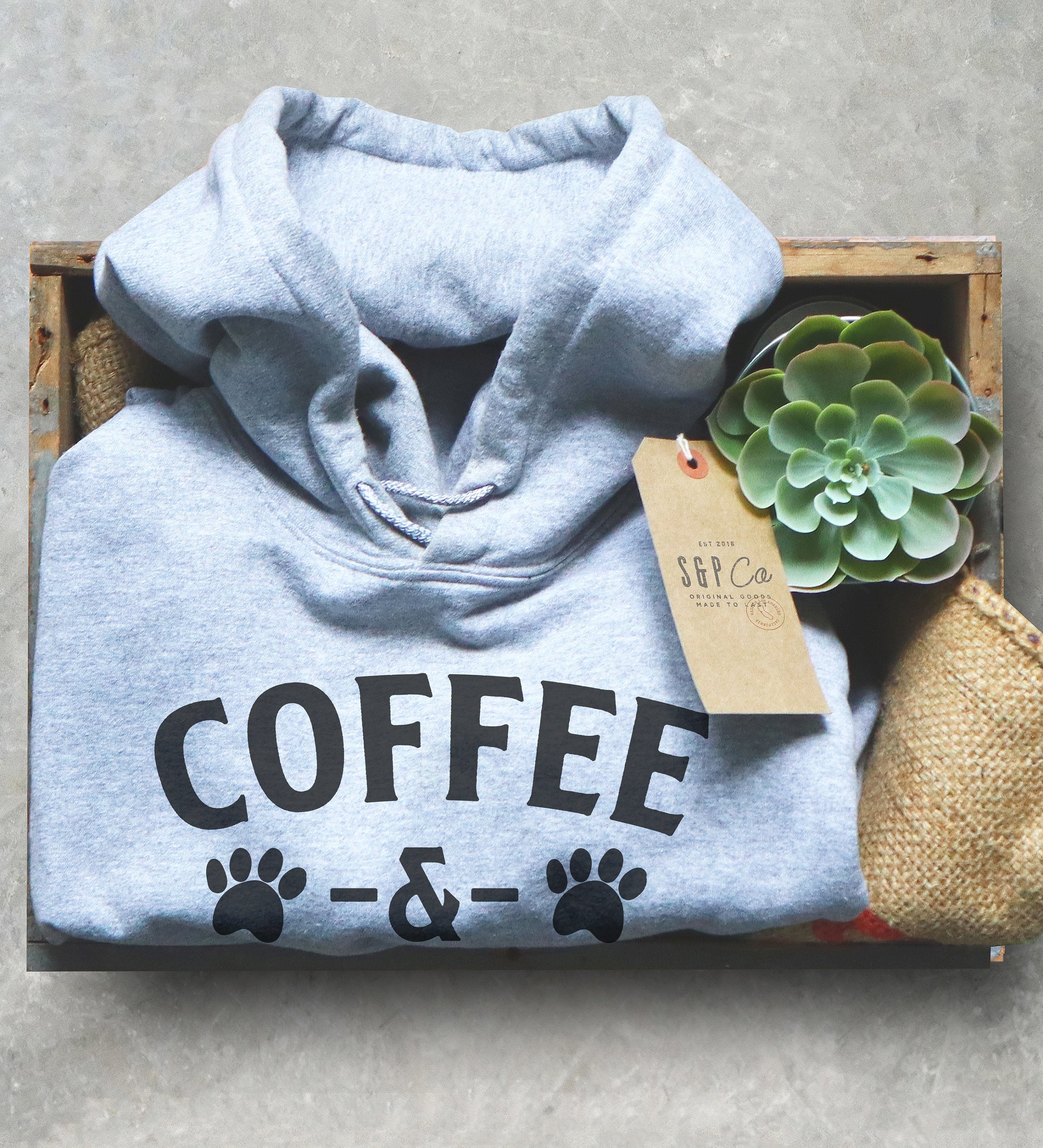 Coffee and Bulldogs Unisex Hoodie - - Stag & Peach Co