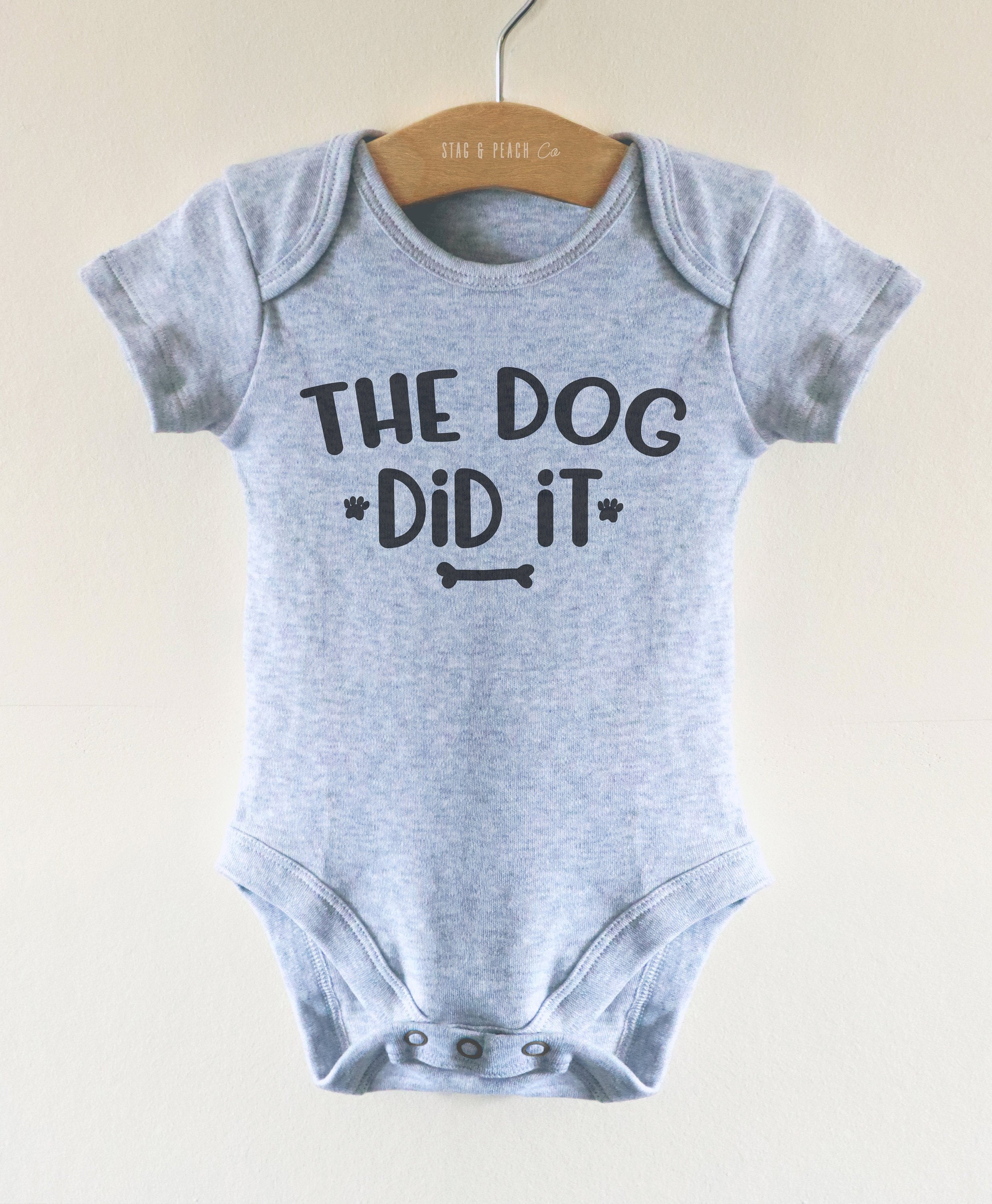 The Dog Did It Baby Bodysuit - Stag & Peach Co