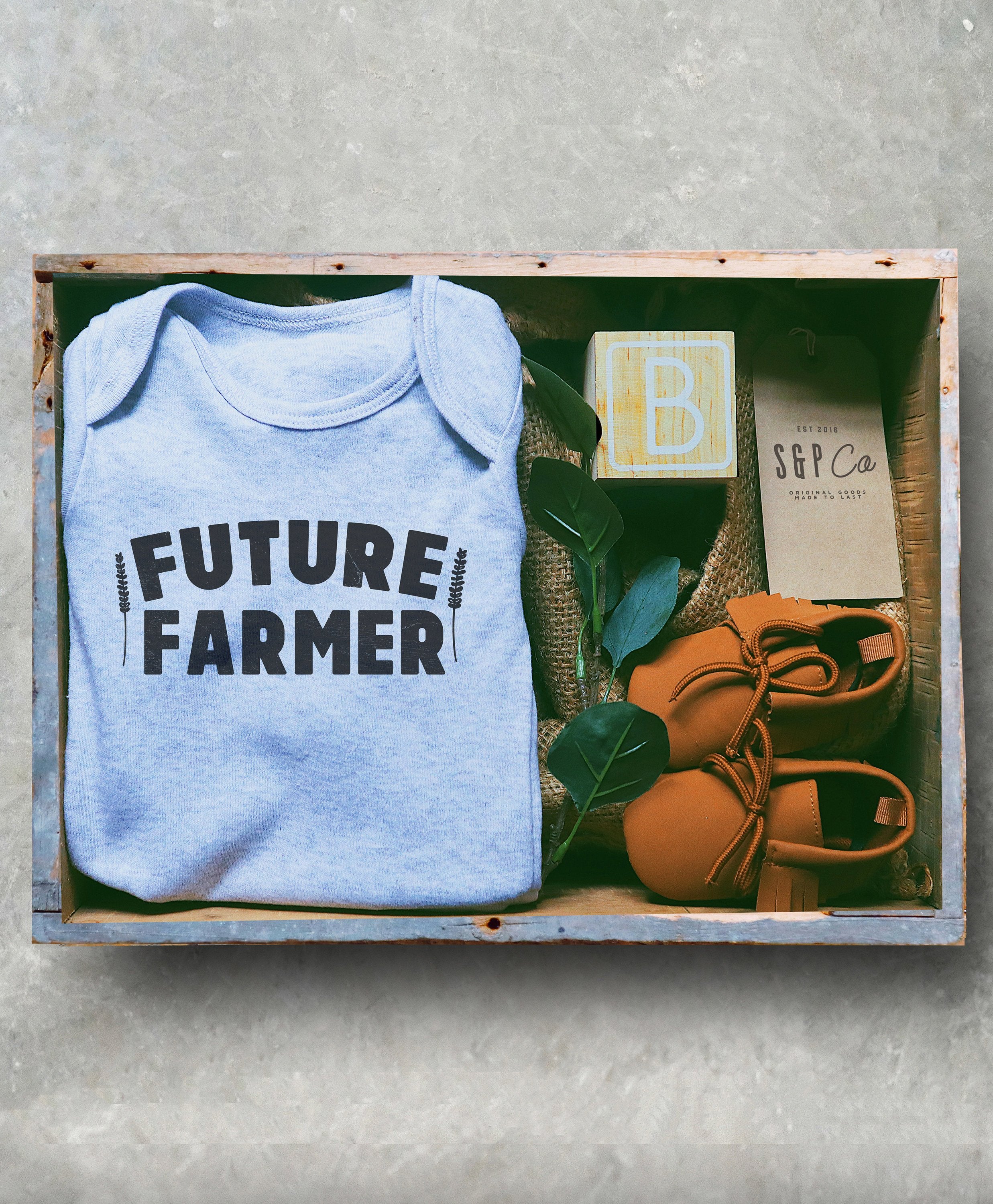 Future Farmer Baby Bodysuit - Stag & Peach Co