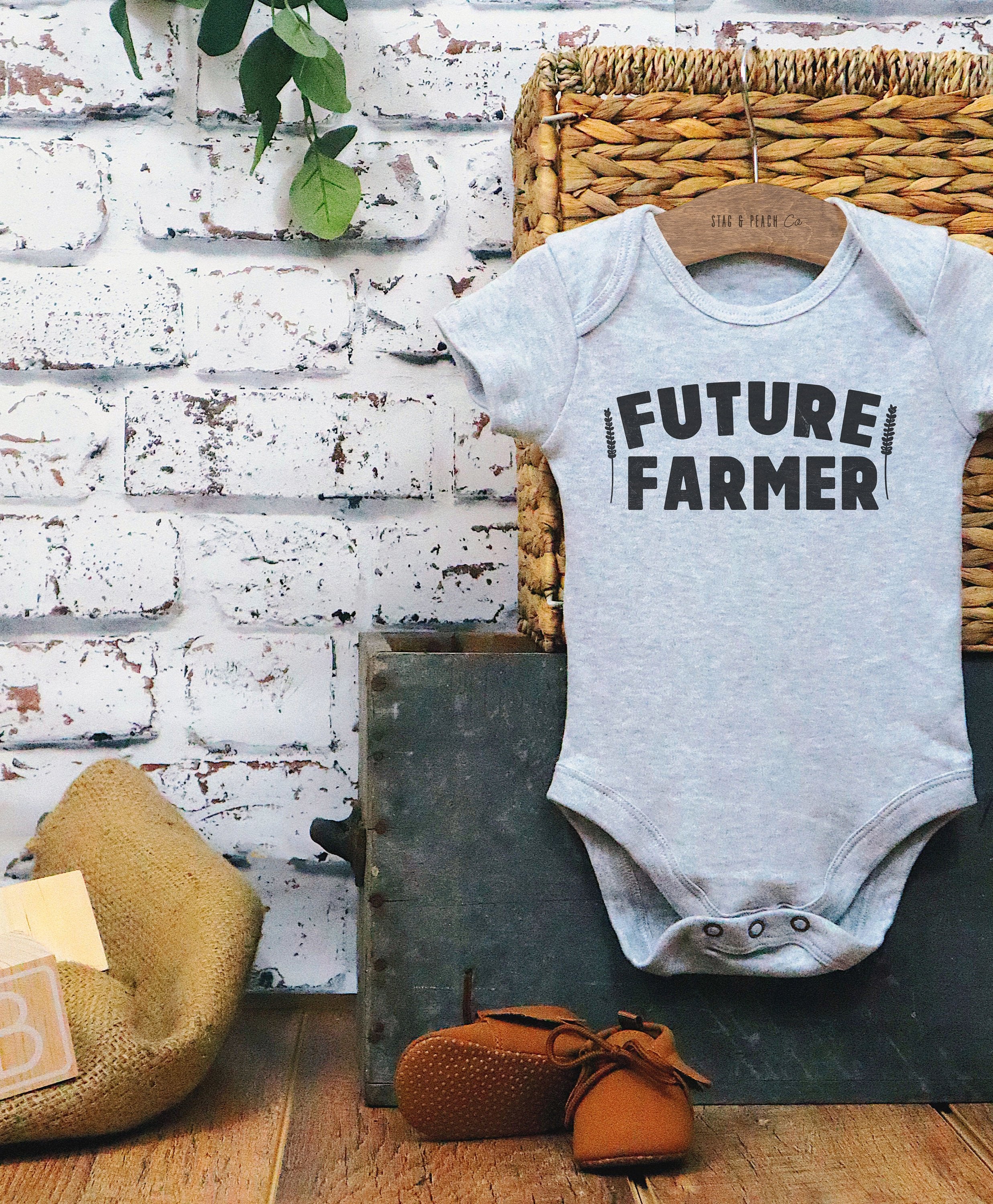 Future Farmer Baby Bodysuit - Stag & Peach Co