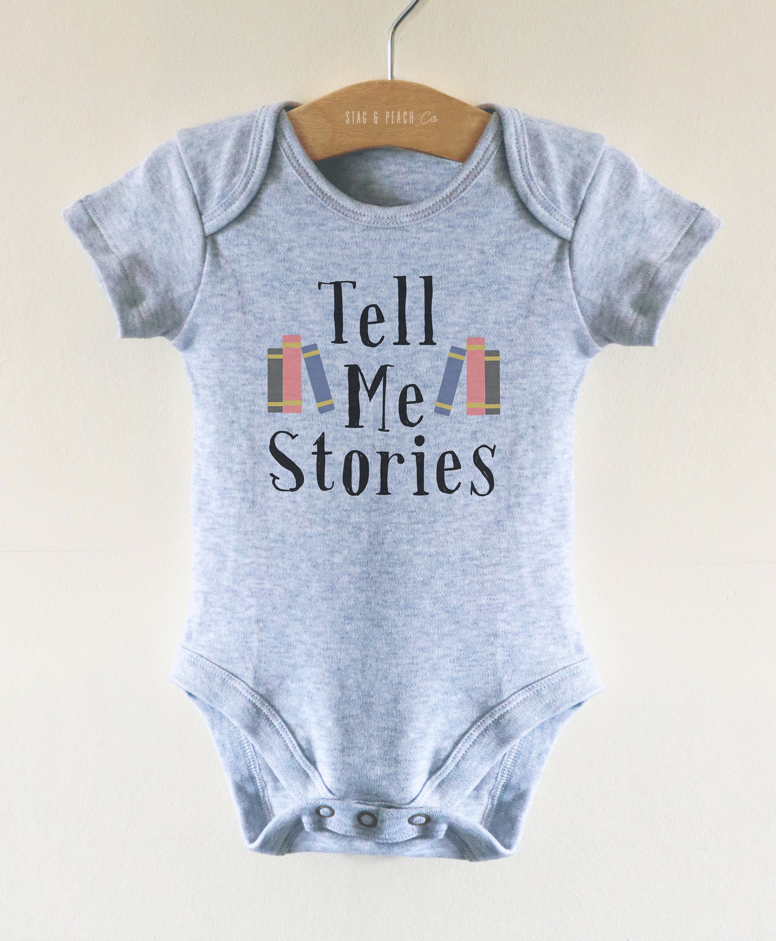 Tell Me Stories Baby Bodysuit - Stag & Peach Co