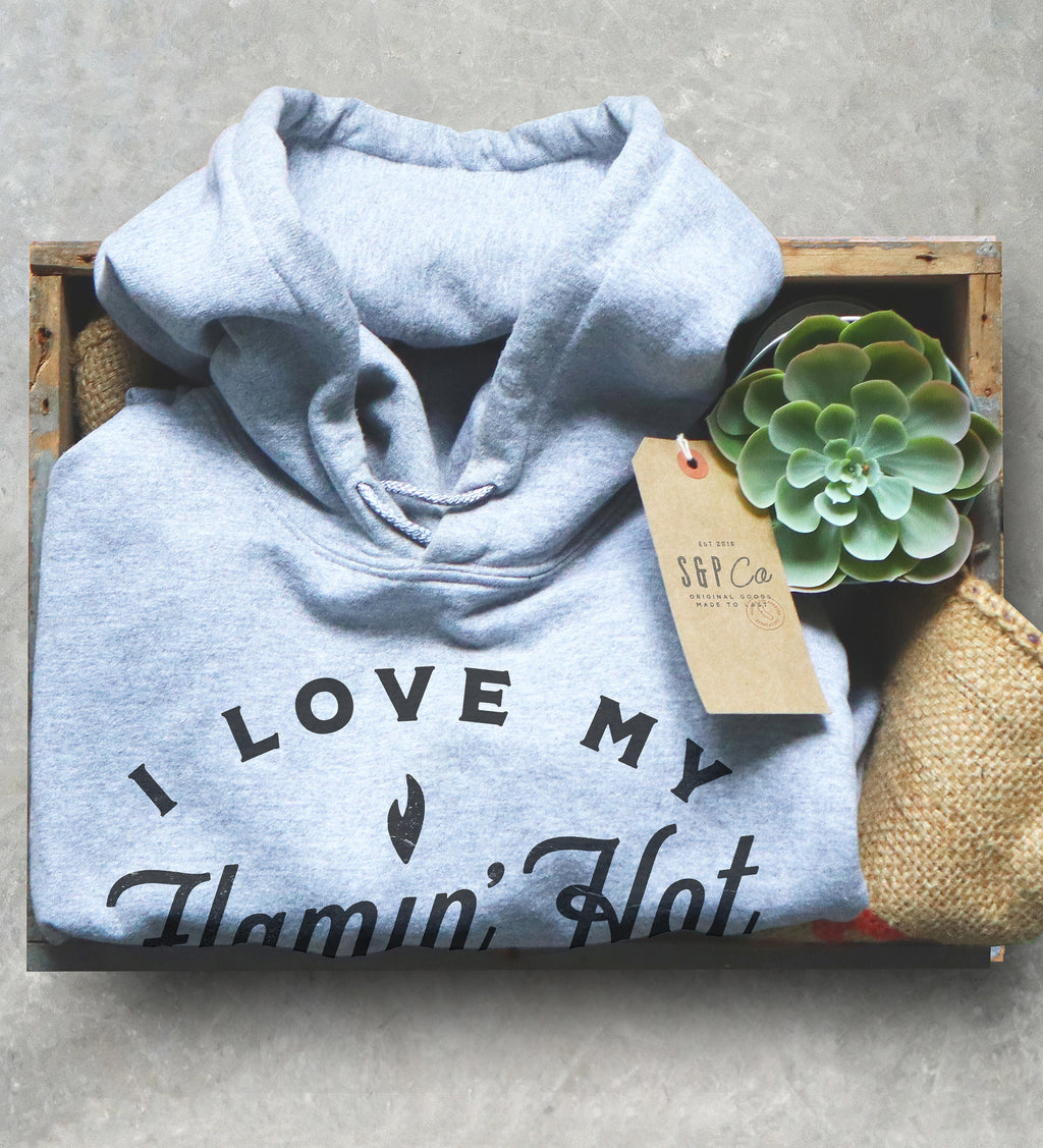 I Love My Flamin’ Hot Wife Unisex Hoodie - Gift For Husband, Gift For Wife, LGBT Shirt, Married Shirt, Wedding Anniversary Gift, Husband Tee - Stag & Peach Co