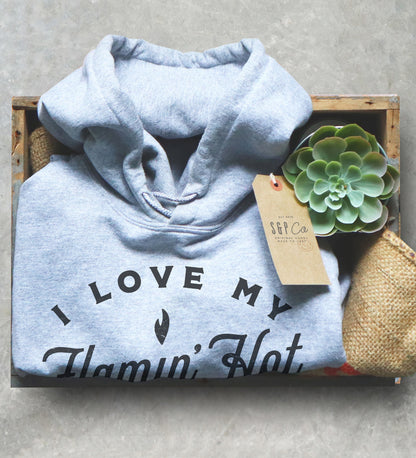 I Love My Flamin’ Hot Wife Unisex Hoodie - Gift For Husband, Gift For Wife, LGBT Shirt, Married Shirt, Wedding Anniversary Gift, Husband Tee