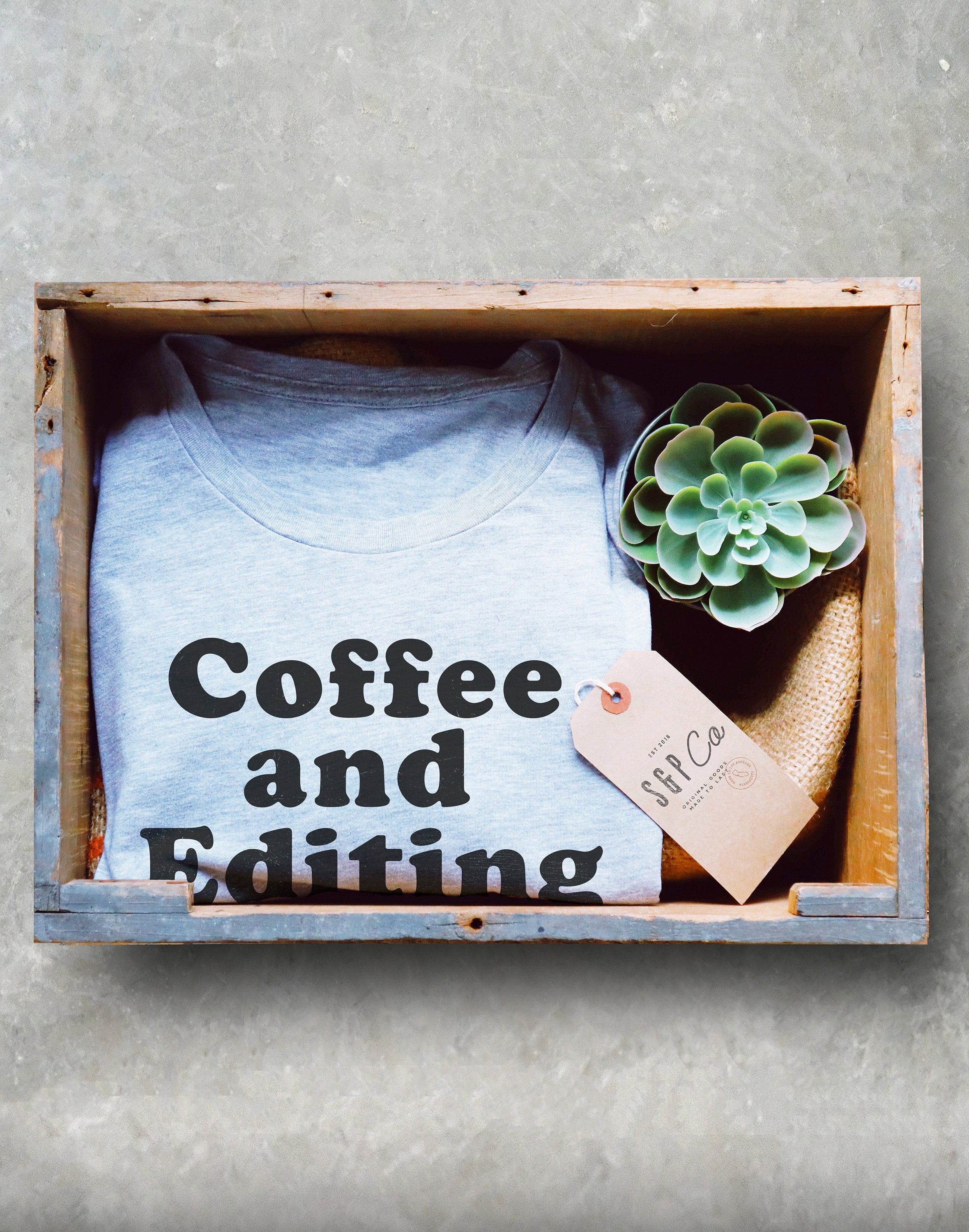 Coffee and Editing Unisex Shirt - Photographer Shirt, Photography Shirt, Camera Shirt, Photo Shirt, Blogger Gift, Wedding Photographer Gift - Stag & Peach Co