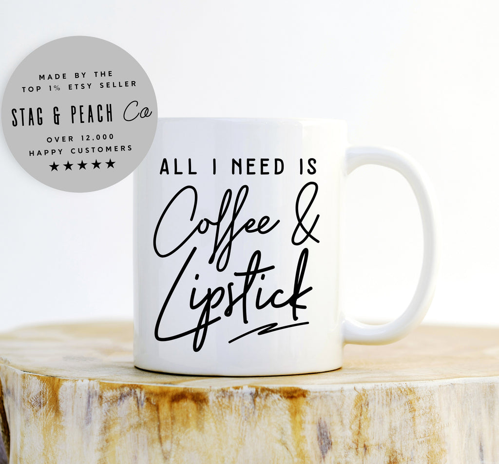 Coffee And Makeup Mug – Funny Makeup Artist Gift, Esthetician Mug - Stag & Peach Co
