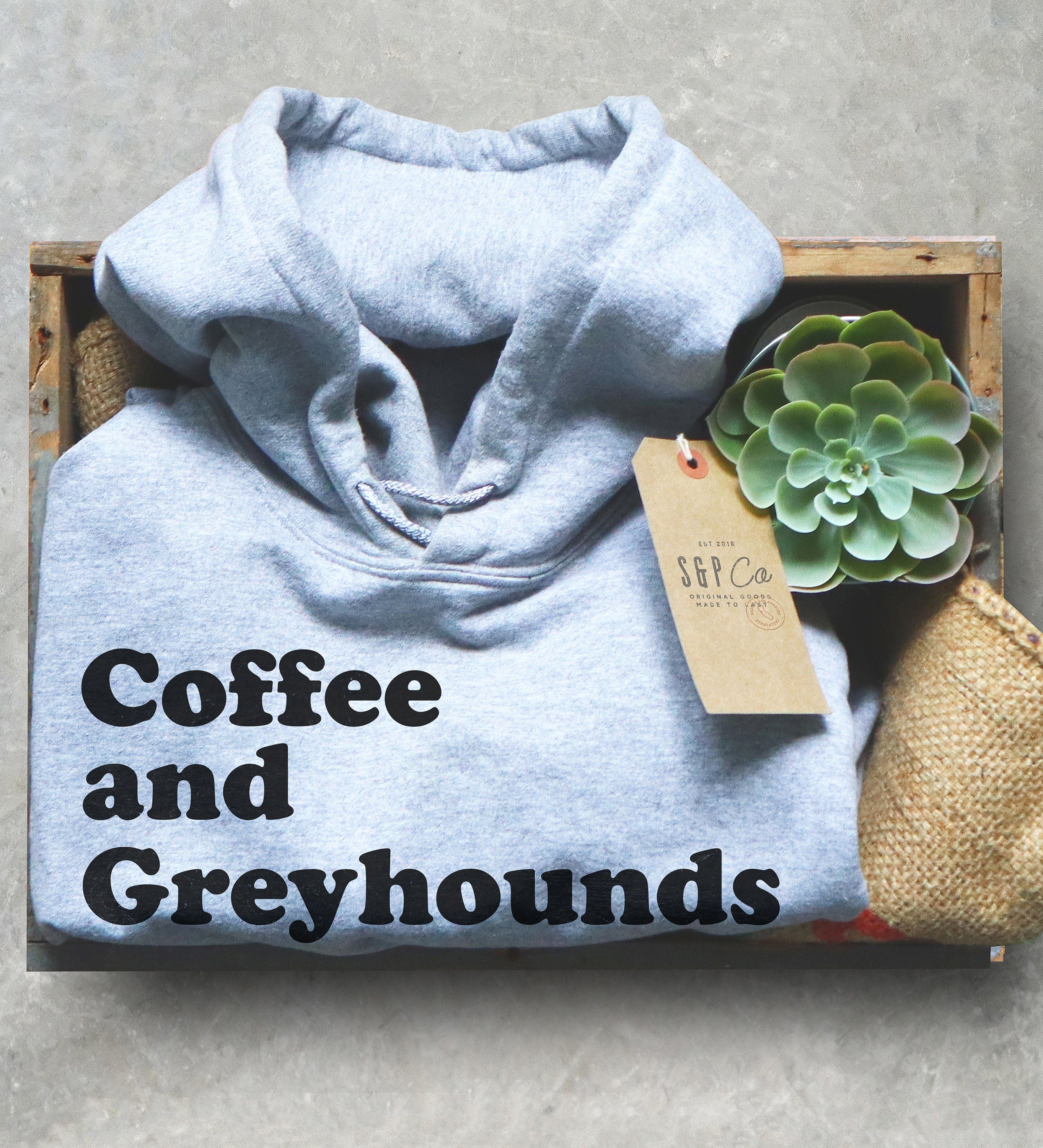 Greyhound Unisex Hoodie - Greyhound Sweater, Coffee & Greyhounds, Greyhound Lover Gift, Italian Greyhound Shirt, Dog Owner Shirt, Dog Walker