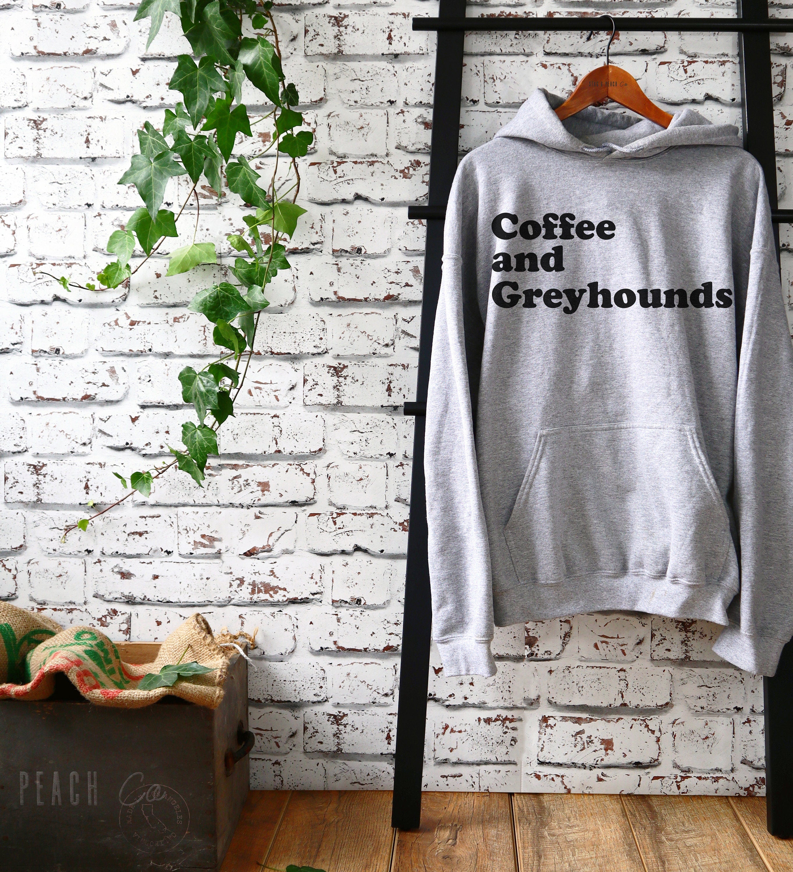 Greyhound Unisex Hoodie - Greyhound Sweater, Coffee & Greyhounds, Greyhound Lover Gift, Italian Greyhound Shirt, Dog Owner Shirt, Dog Walker