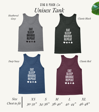 Bridge Player Shirt/Tank Top /Hoodie - Bridge Shirt, Bridge Player Gift, Funny Bridge Gift, Bridge Lover Shirt, Eat Sleep Bridge Repeat