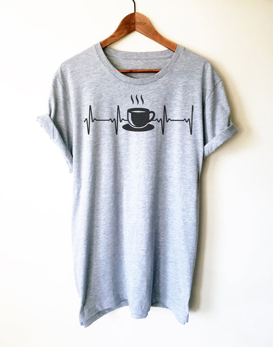 Coffee Shirt / Tank Top / Hoodie - Coffee Lover Gift, Coffee Tee, Funny Coffee Shirt, Coffee Heartbeat Shirt, Caffeine Shirt, Barista Shirt