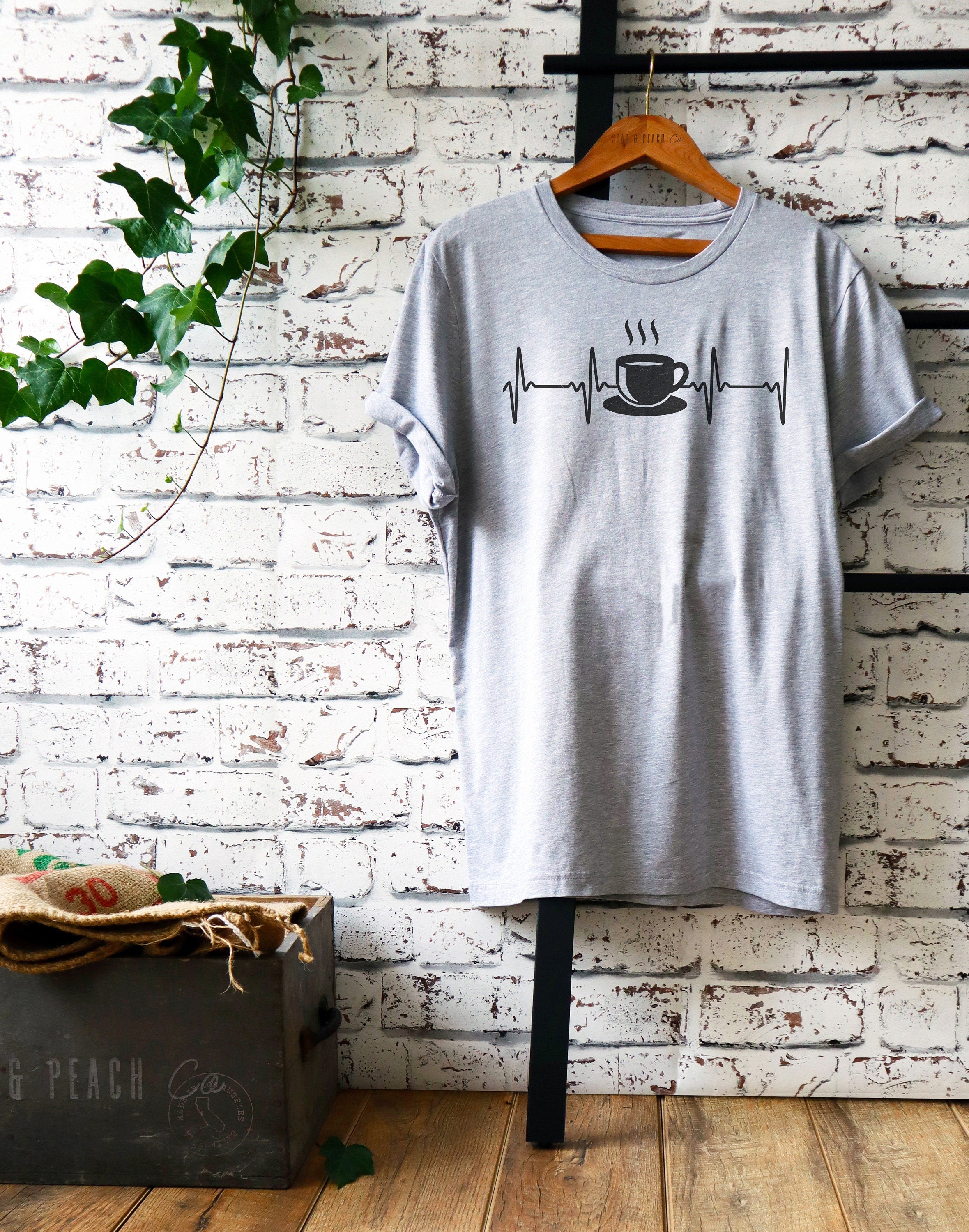 Coffee Shirt / Tank Top / Hoodie - Coffee Lover Gift, Coffee Tee, Funny Coffee Shirt, Coffee Heartbeat Shirt, Caffeine Shirt, Barista Shirt