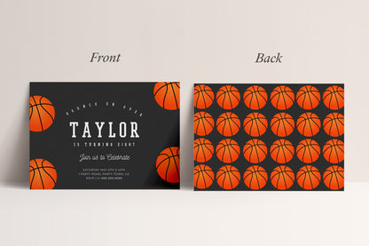 Editable Basketball Birthday Invitation-Basketball Invitation, Basketball Party Invitation, Basketball Themed Party Invite, Instant Download