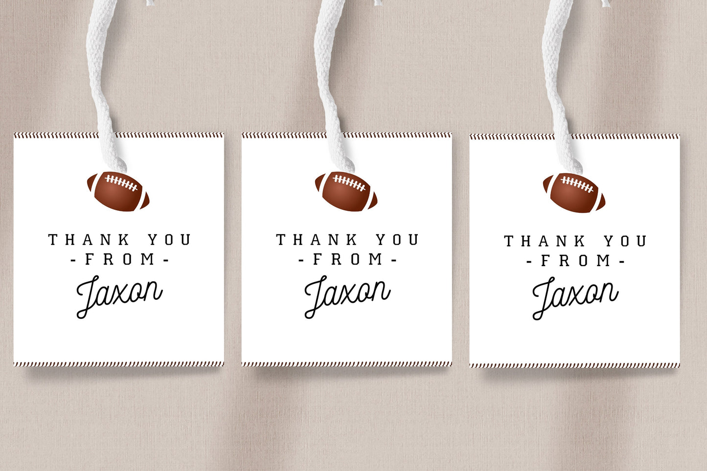 Football Favor Tag - Printable Football Party Favor Tag, Footballl Party, Minimalist Football Tag, Sports Birthday Editable Instant Download