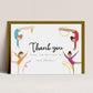 Gymnastics Thank You Card - Editable Gymnastics Party Thank You Card, Gymnast Birthday Thank You, Gymnastics Party Girls, Instant Download