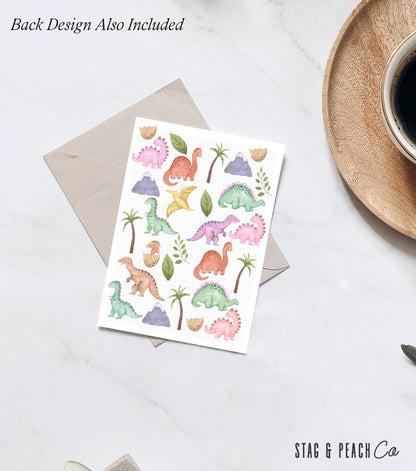 Girl Dinosaur Invitation - Dinosaur Birthday Invitation, Pink and Purple, Girl Dino Invite, Editable Dinosaur Party Invite, Instant Download