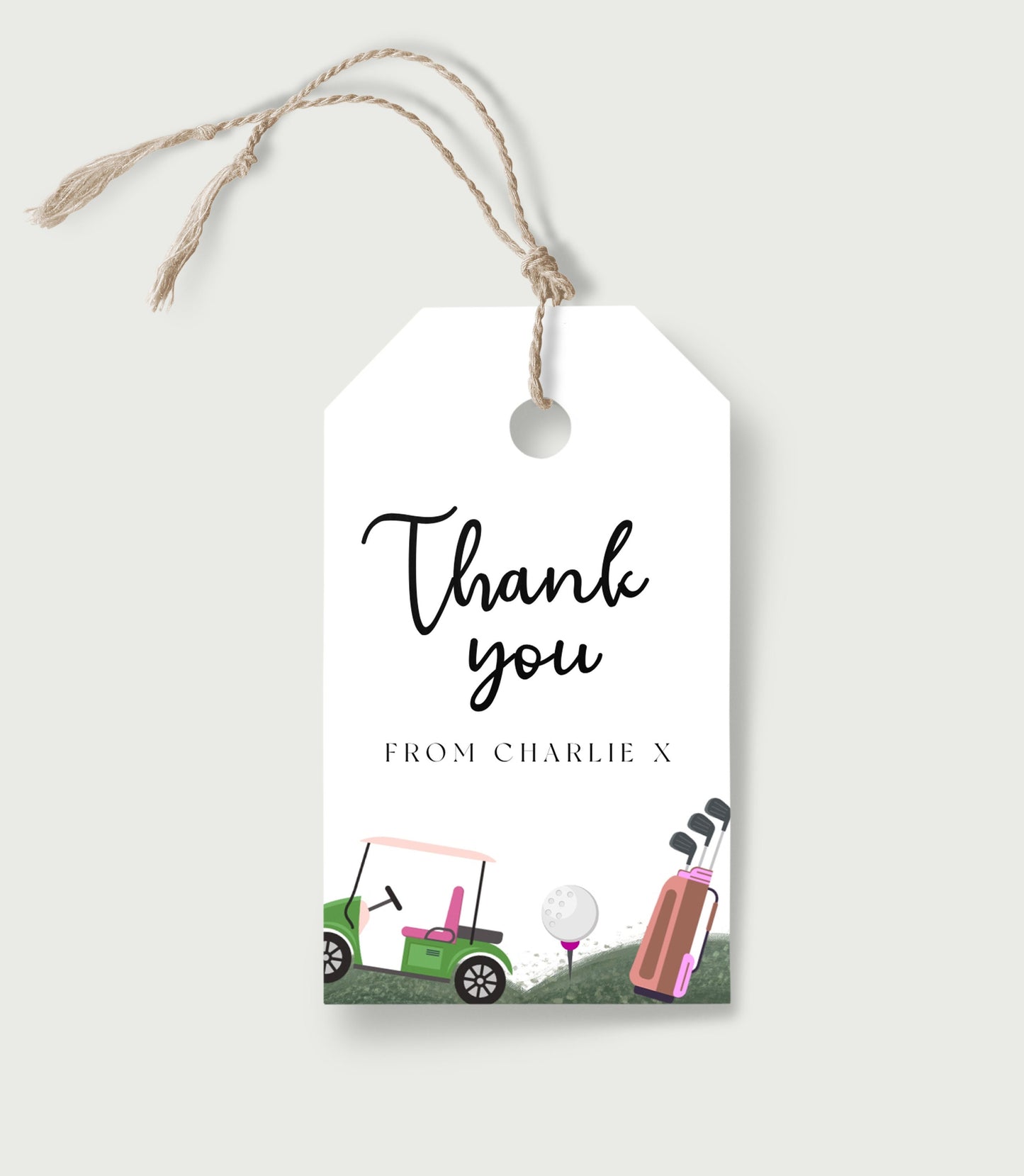 Editable Golf Favor Tags-Golf Birthday Party Girls, Golf Thank You Tag, Golfing Birthday, Golf Gift Tag Pink, Party Decor,  Instant Download