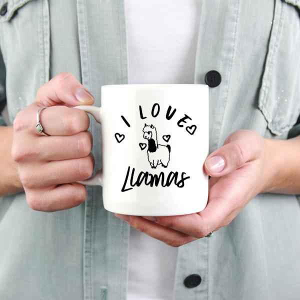 I Love Llamas Mug – Llama Lover Gift, Cute Animal Coffee Mug