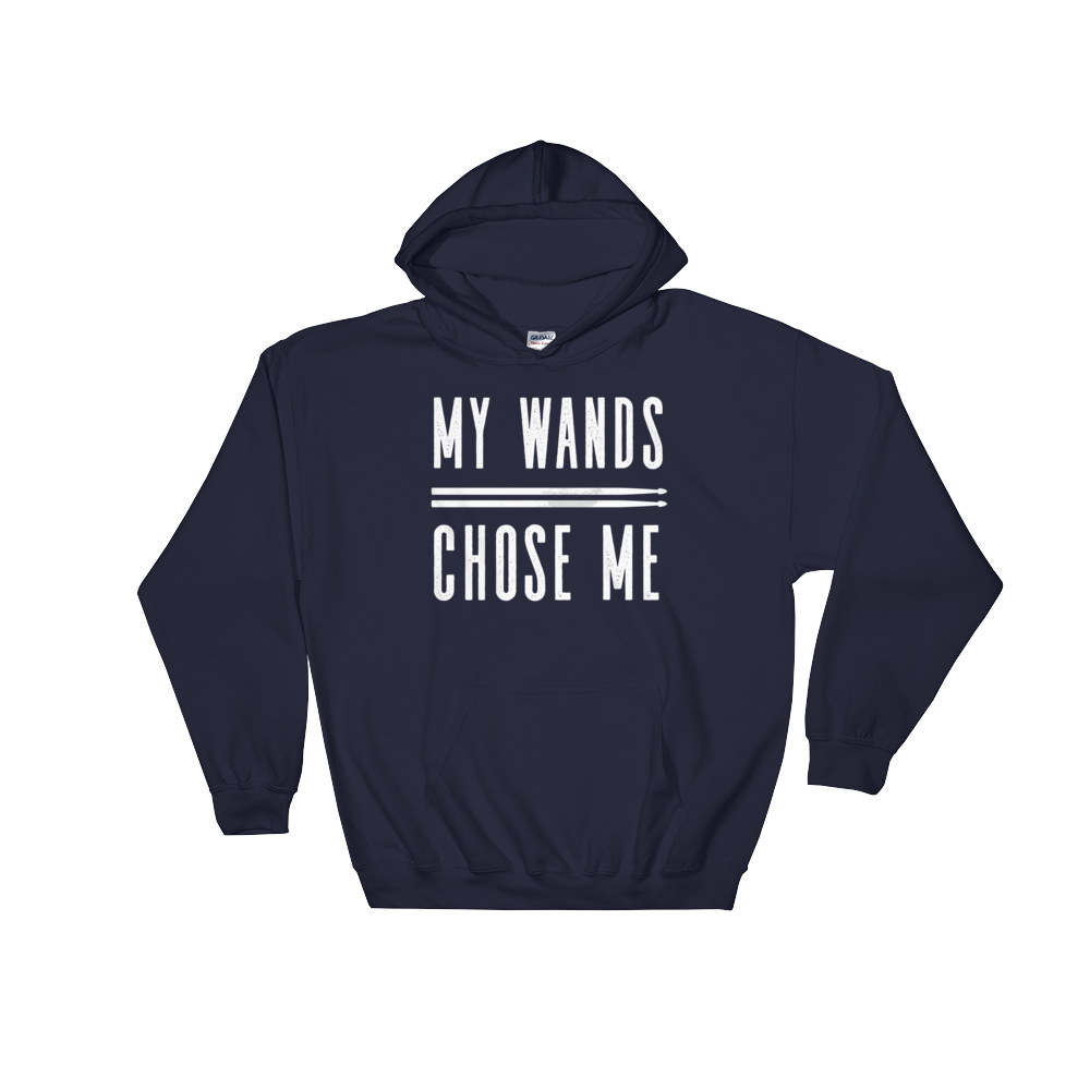 My Wands (Drumsticks) Chose Me Hoodie - Drum shirt, Drummer tee shirt, Drums tee shirt, Bassist shirt, Musician gift, Garage band tee