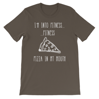 I'm Into Fitness...Fitness Pizza In My Mouth Unisex Shirt - Foodie Gifts, Pizza Shirts, Pizza Shirt, Pizza Lover TShirt, Workout Clothing