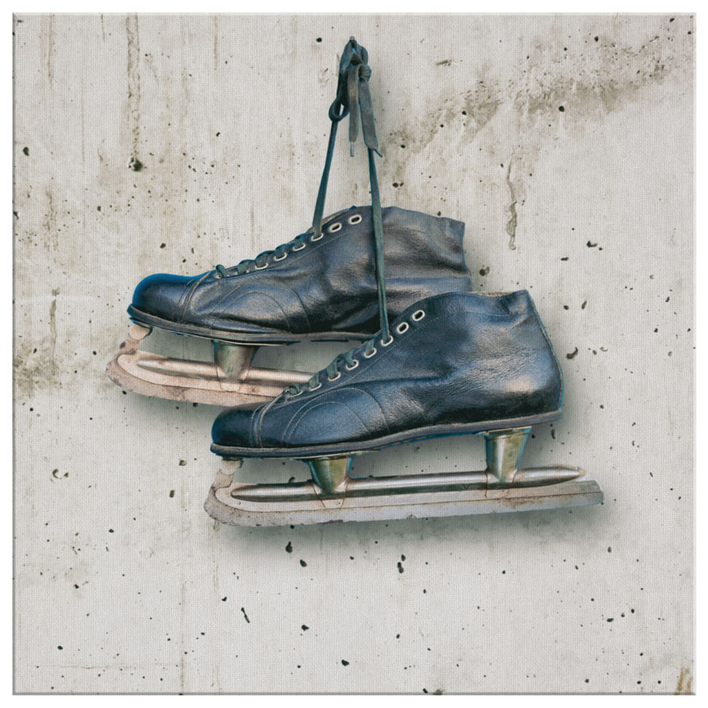 Vintage Hockey Skates Canvas – Hockey Wall Art, Gym Decor