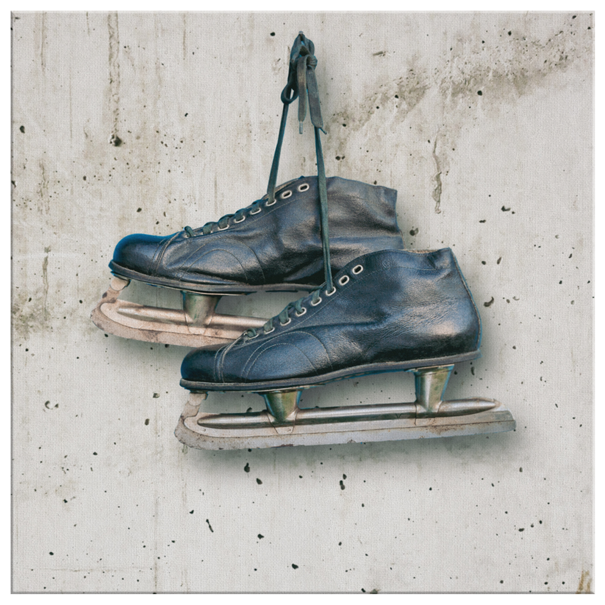 Vintage Hockey Skates Canvas – Hockey Wall Art, Gym Decor